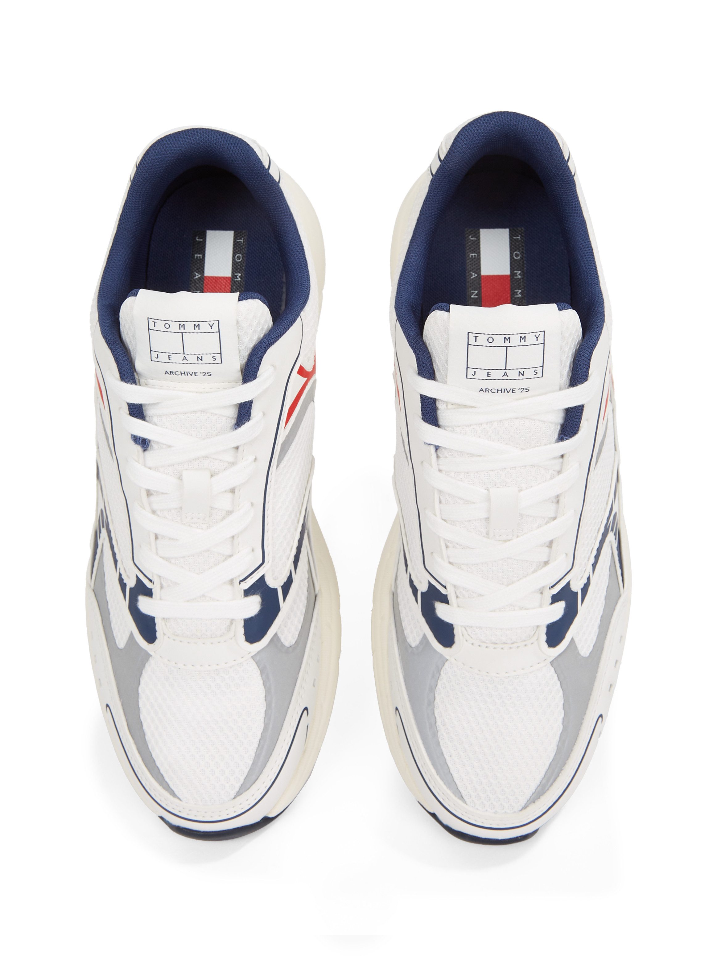 TOMMY JEANS Sneakers ARCHIVE'25 vrijetijdsschoen, lage schoen, veterschoen met contrastafwerkingen