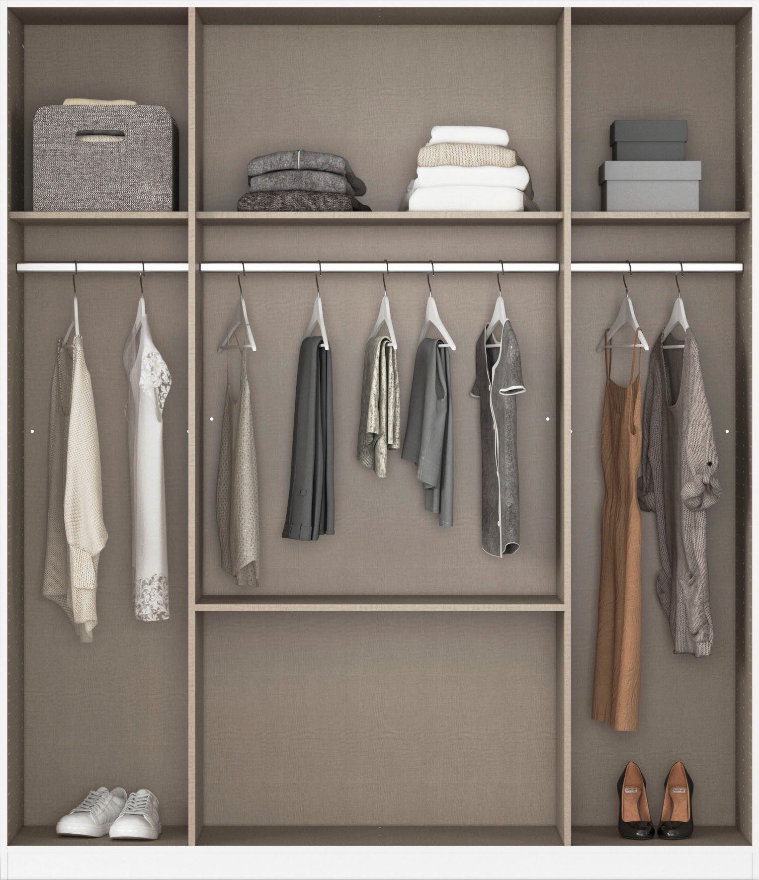 rauch Draaideurkast Kledingkast kast garderobe garderobekast MAINZ greeploze front, buitendeuren met push-to-open functie made in germany