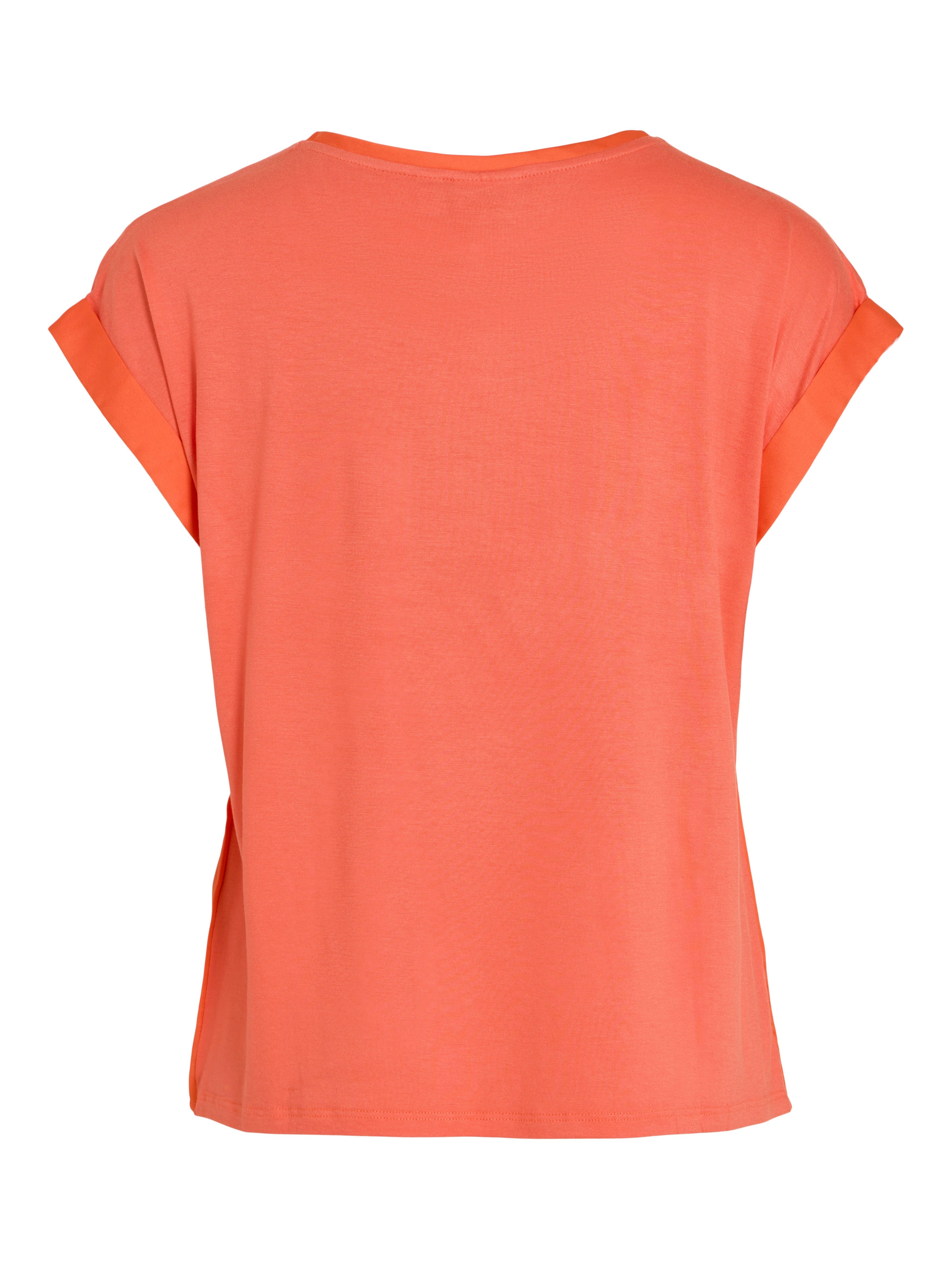 Vila Shirt met korte mouwen VIELLETTE S S SATIN TOP NOOS