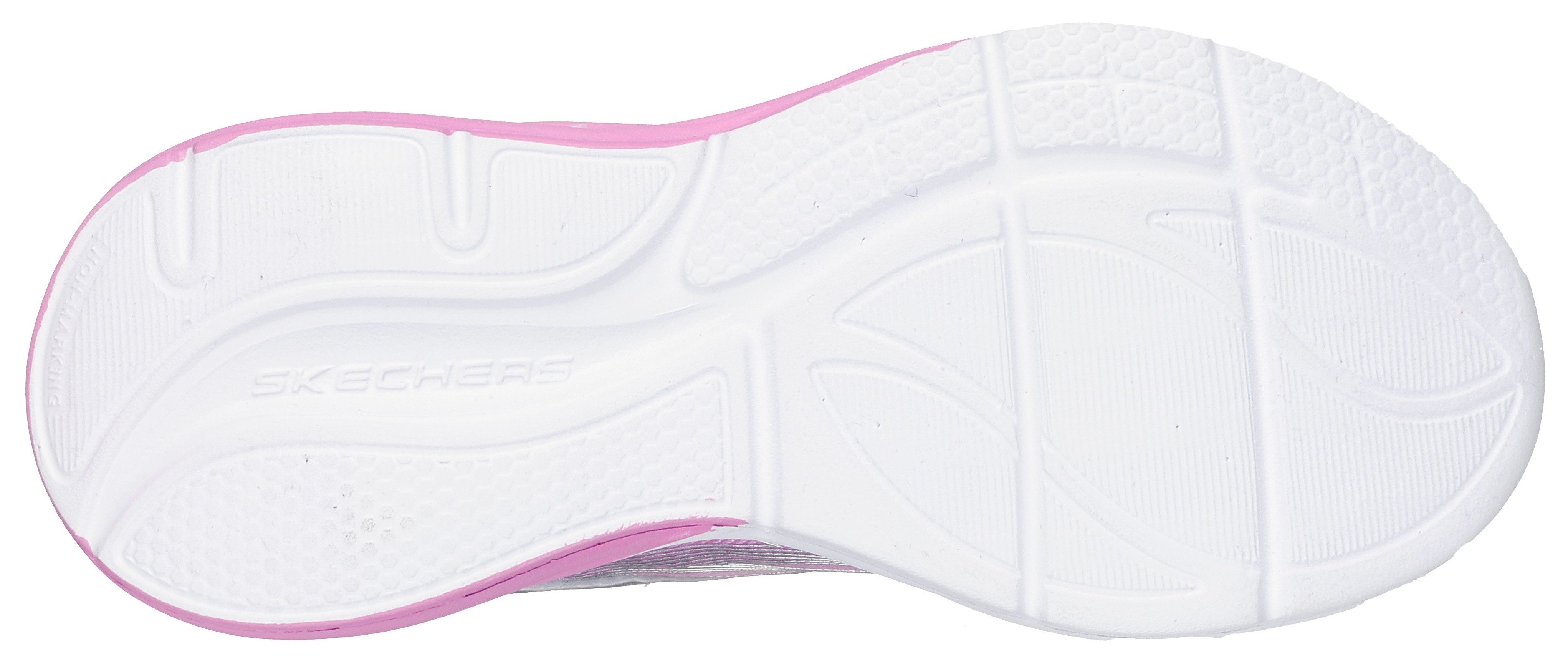 Skechers Sneakers COSMIC GLOW LIGHTS Klittenbandschoen met glitter, maat sjabloon te downloaden