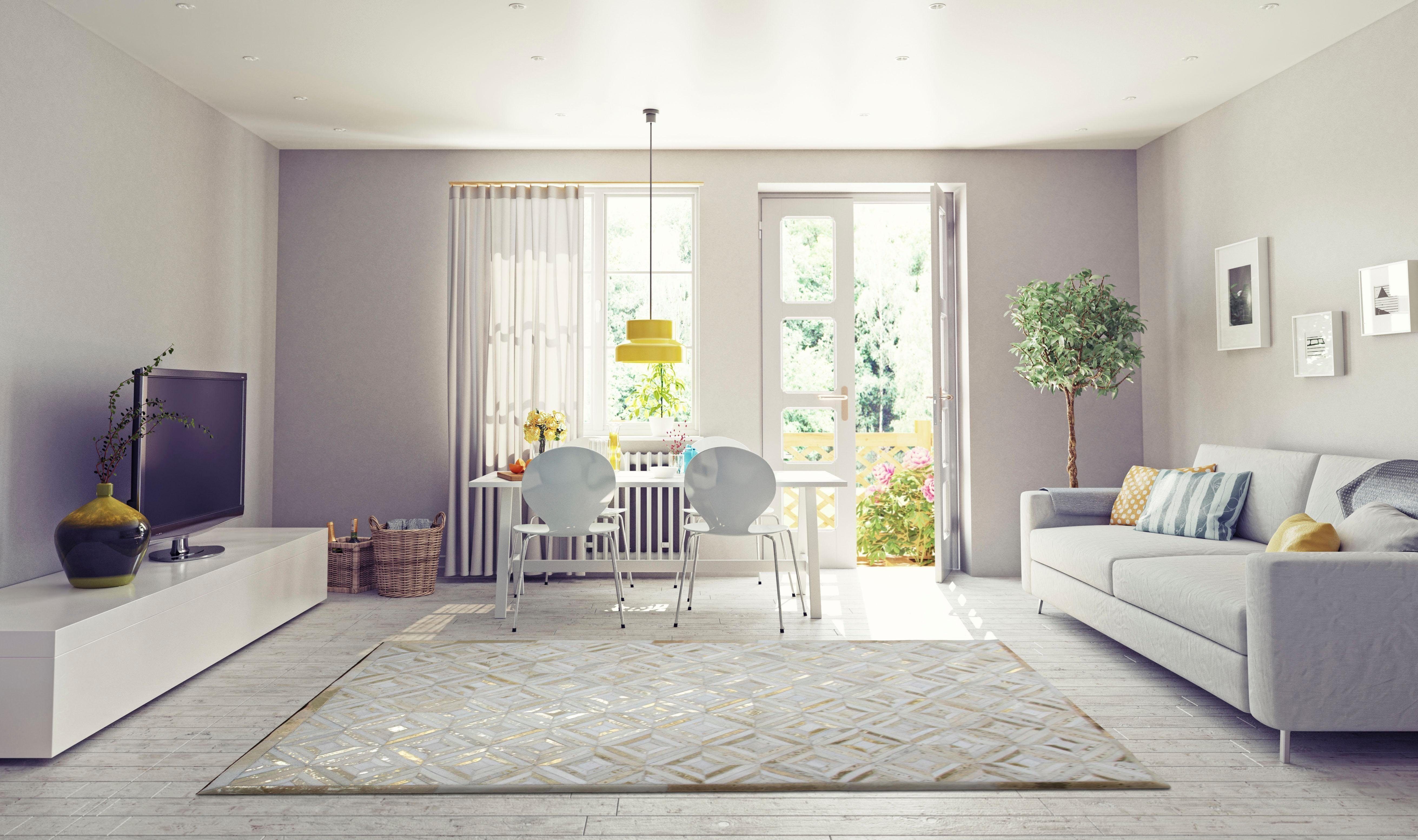 my home Leren vloerkleed Faris echt leer, robuust vloerkleed