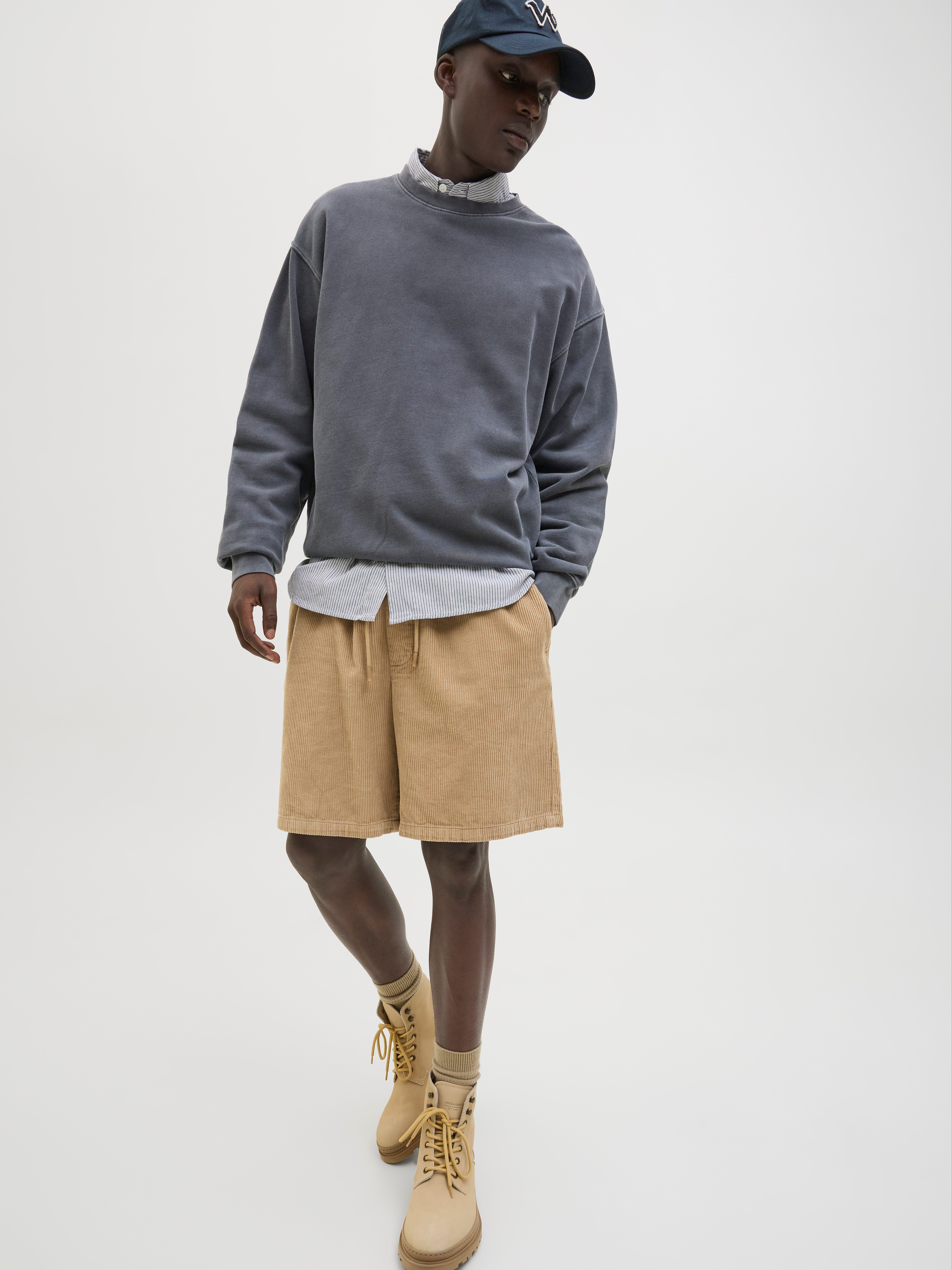 Jack & Jones Joggingbroek JPSTBILL CORDUROY JOGGER SHORTS SRT SN