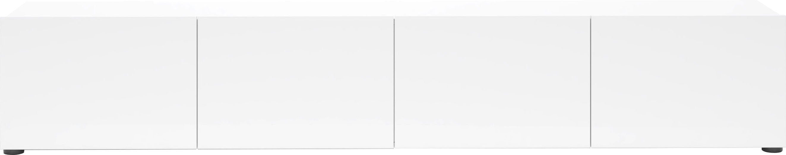 INOSIGN Tv-meubel Mister, TV-meubel, TV-bank, TV-kast, TV-meubels met 4 kleppen, volledig hoogglans gelakt, breedte 225 cm
