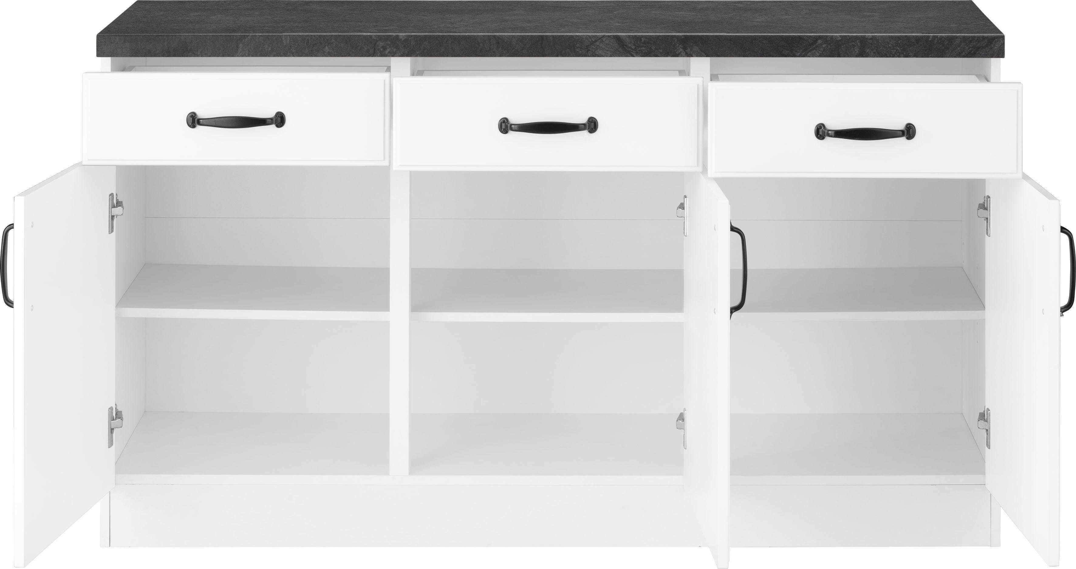 wiho Küchen Onderkast Erla 150 cm breed met vakkenfront