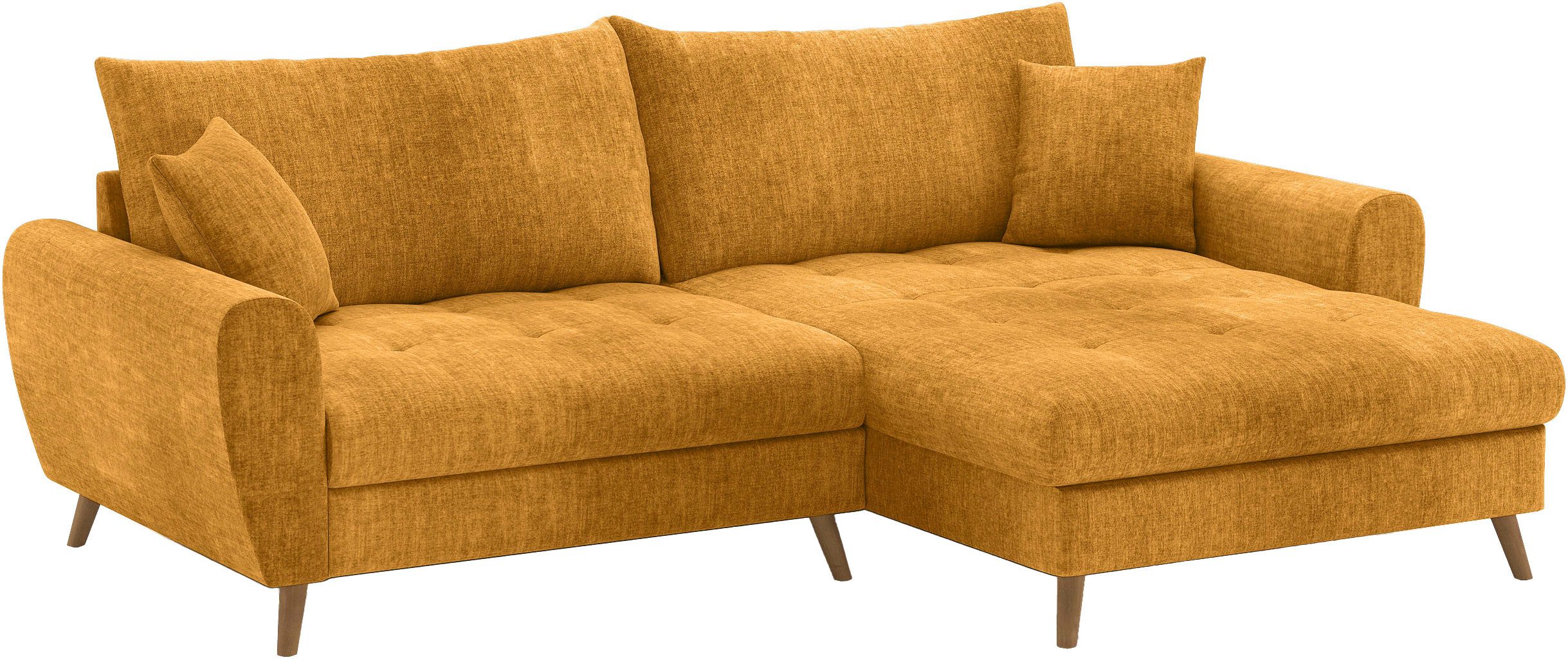 Mr. Couch Hoekbank Blackburn II L-vorm Optioneel met koudschuimvering tot 140 kg belastbaar geel, hoekbanken, Recamiere rechts