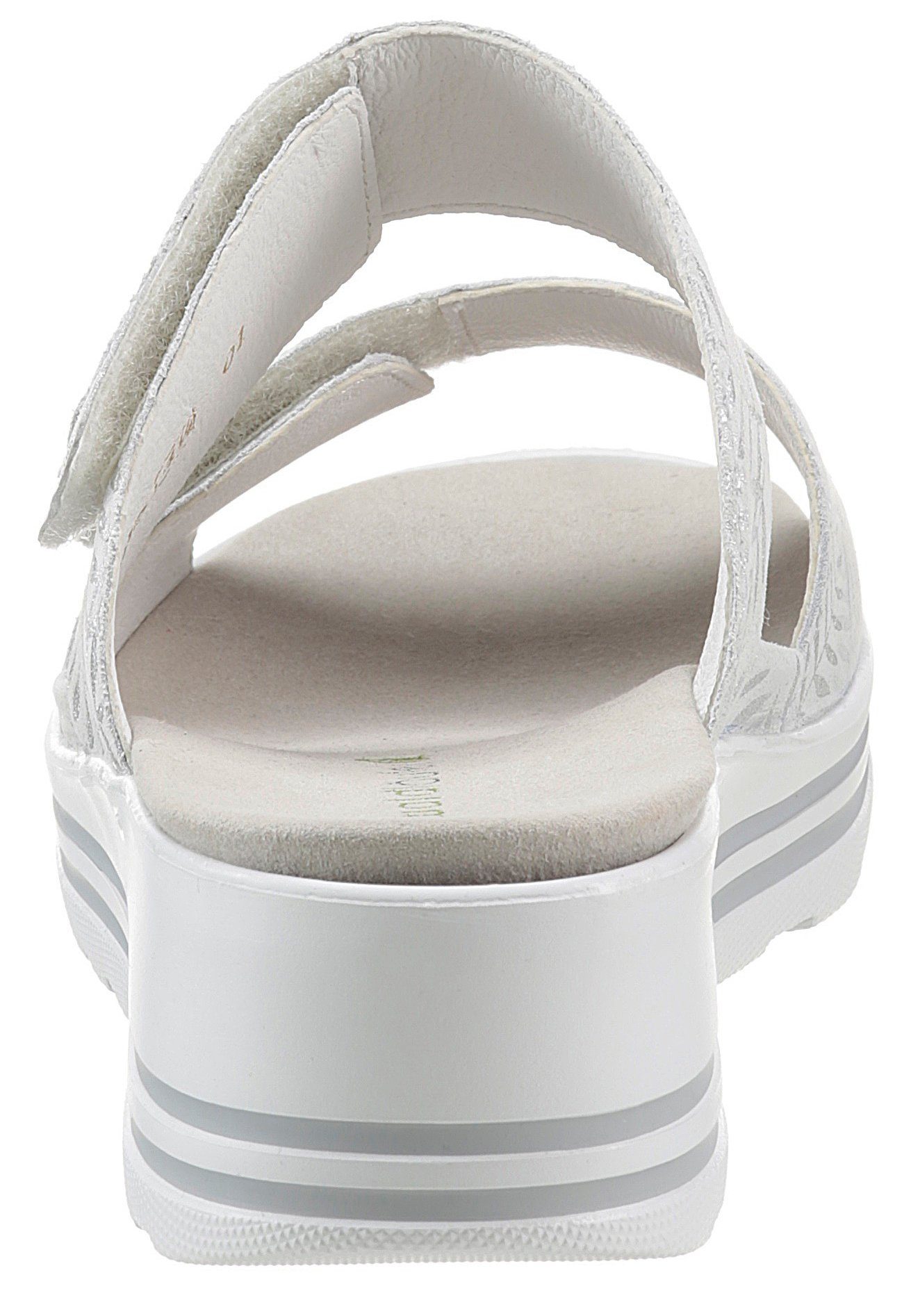 Waldläufer Slippers H-MICHELLE , sleehak, zomerschoen, pantoffels met subtiel patroon, h-breedte