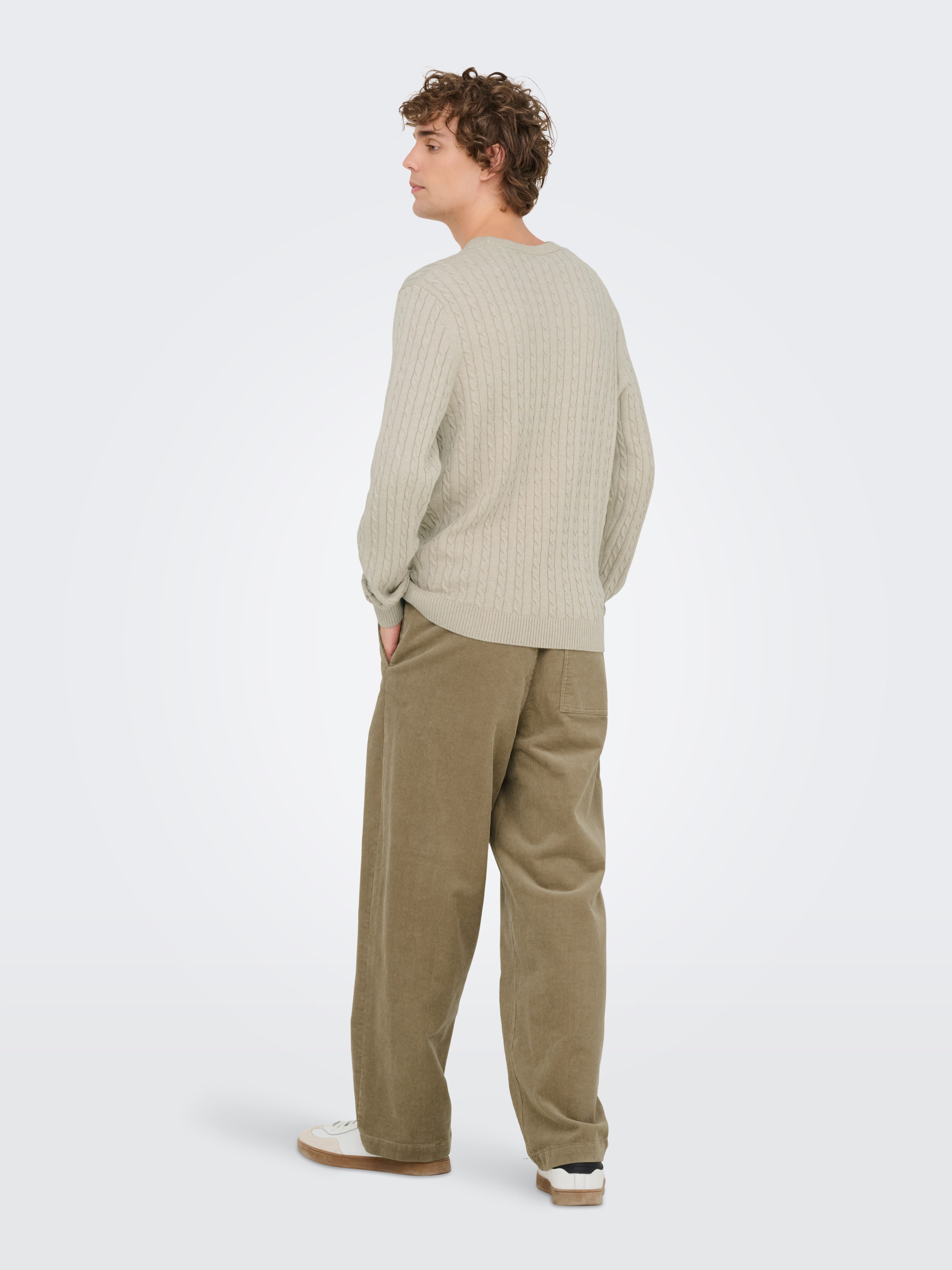 ONLY & SONS Gebreide trui ONSLOUI REG 12 CABEL CREW KNIT NOOS