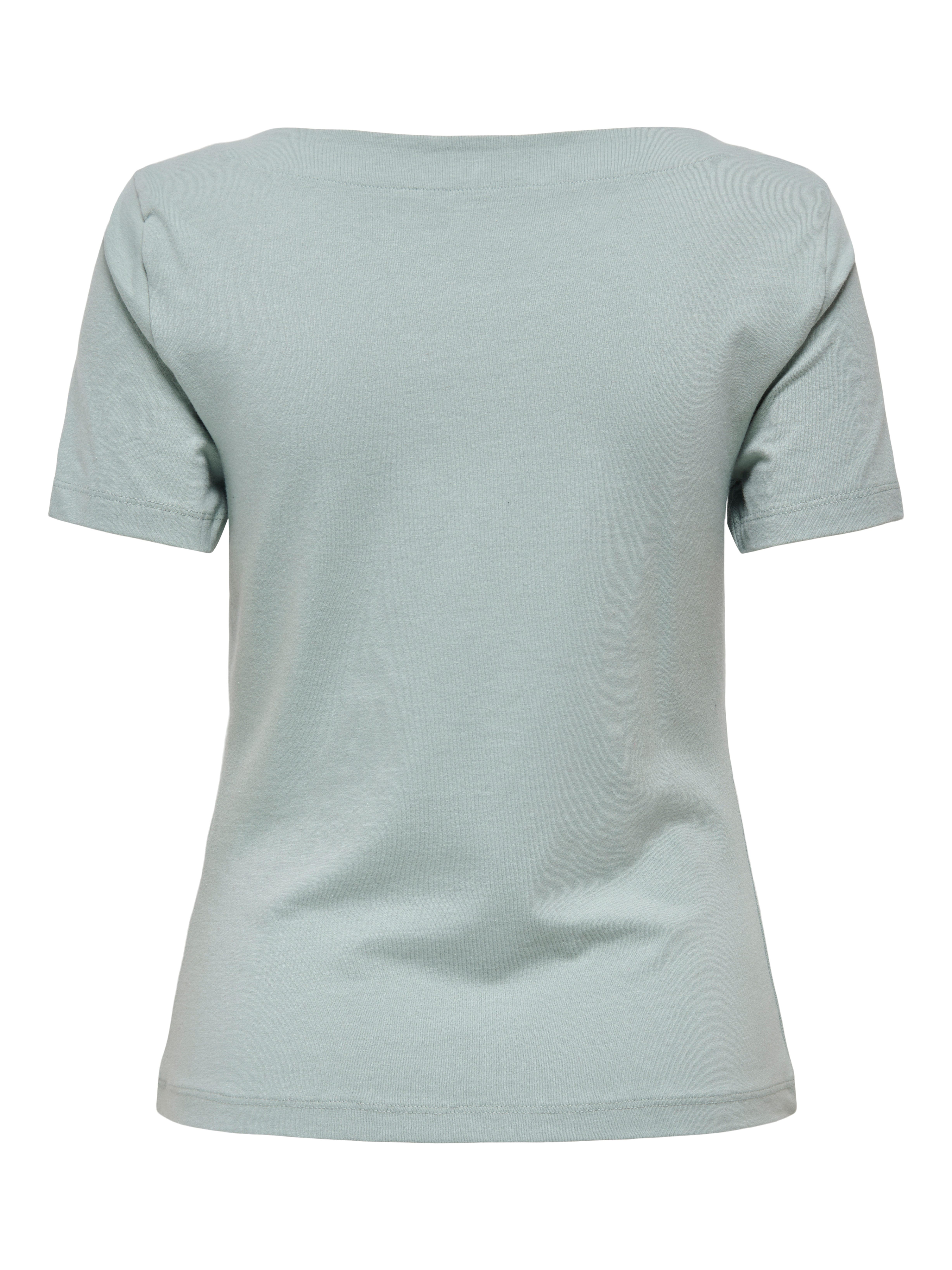 Only Shirt met korte mouwen ONLLIVE LOVE LIFE S/S BOATNECK TOP JRS