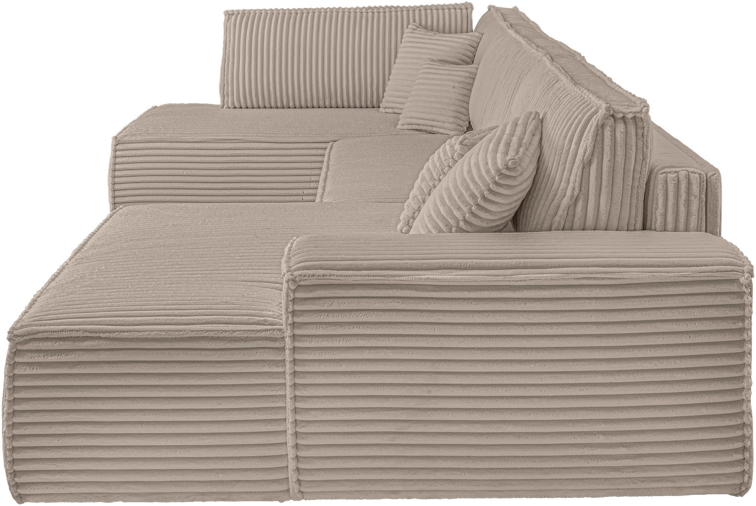 andas Zithoek FINNLEY U-model XXL 329 cm, bedbank, slaapfunctie m. bedkist