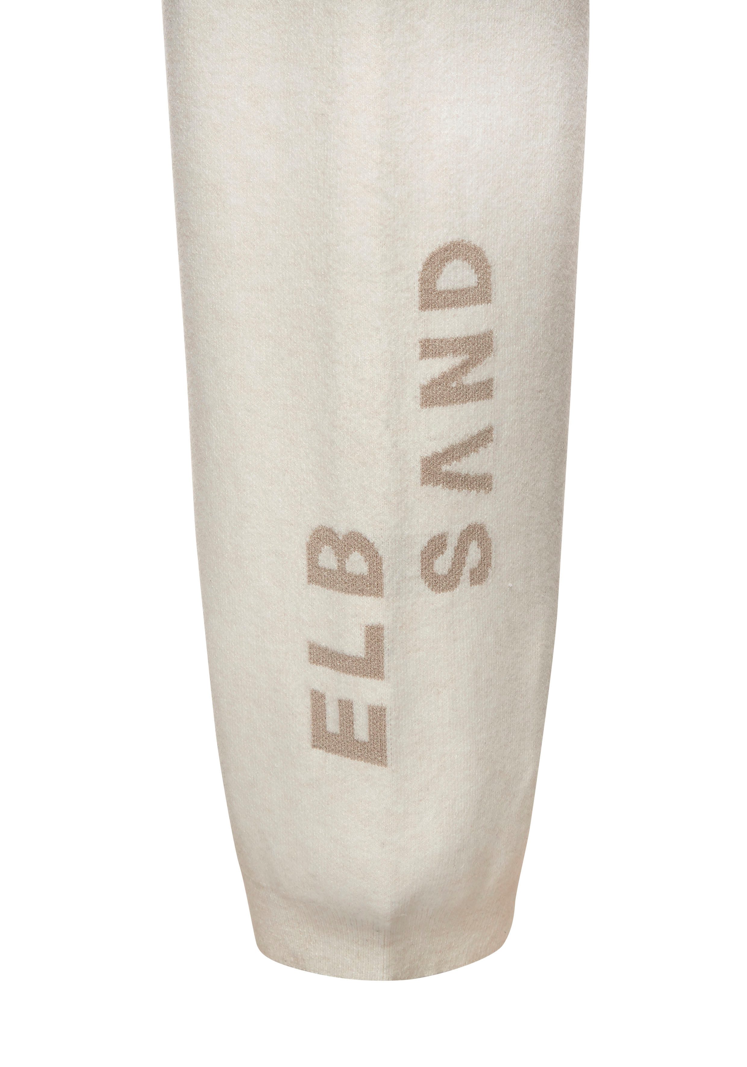 Elbsand Tricotbroek met gebreid logo van hoogwaardige fijnbrei loungewear
