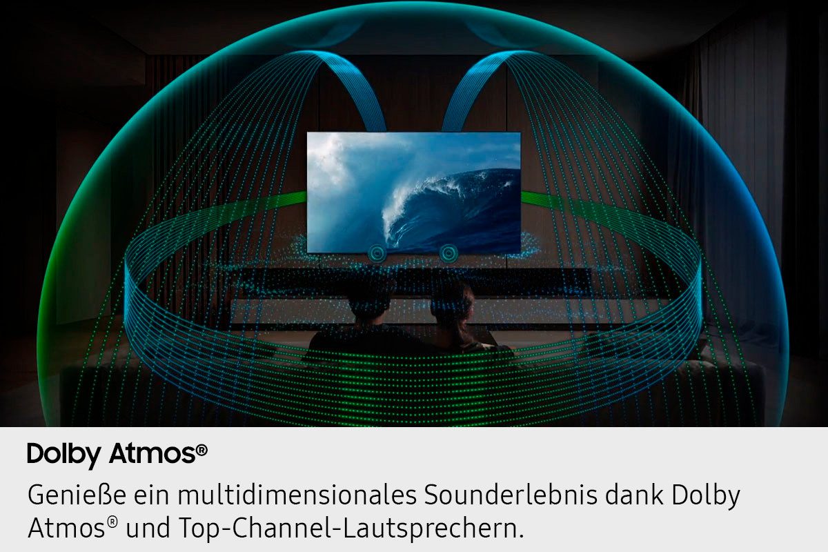 Samsung QLED-TV GQ55QN85FAU QLED Mini LED-televisie, NQ HDR+, 4K AI Upscaling, Dolby Atmos & AI Sound, Gaming tot 144Hz