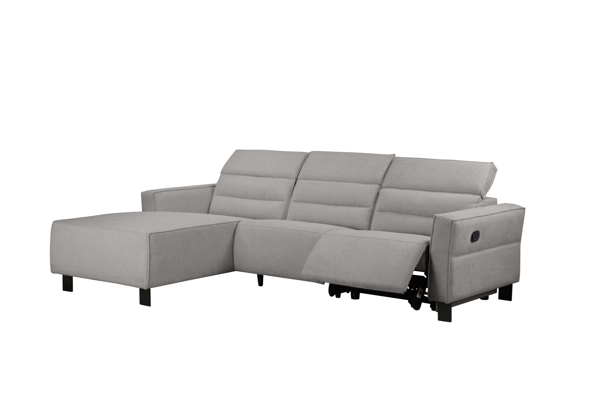 Places of Style Hoekbank Carpari, L-vorm, 263 cm, handmatige of elektrische relaxfunctie