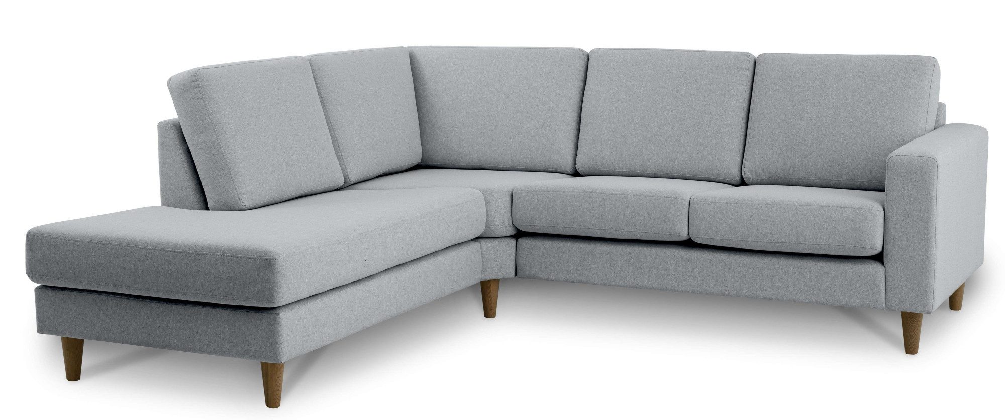 andas Hoekbank Tvinno in scandinavische stijl, l-vorm, met massief houten poten, breedte 230 cm
