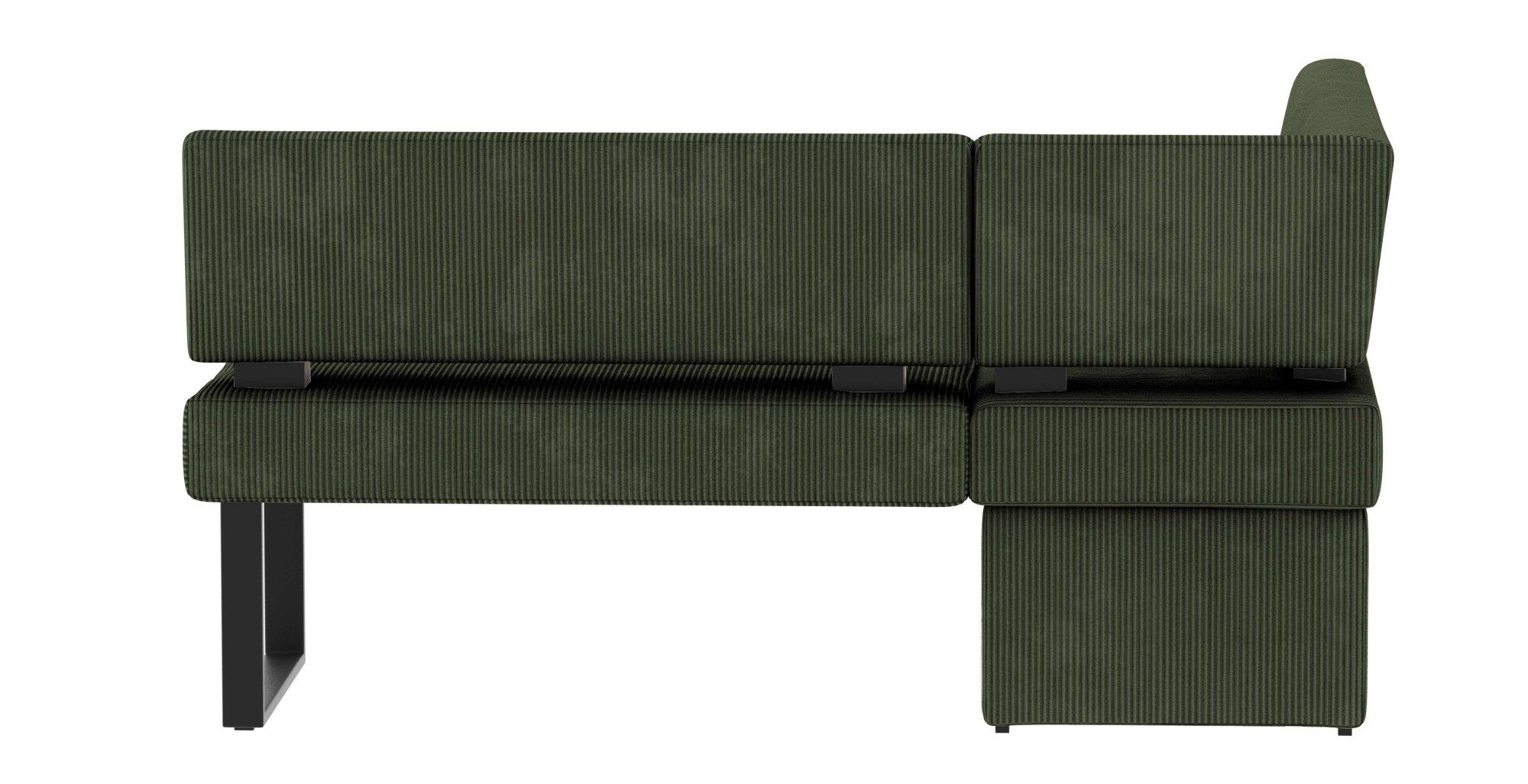 Home affaire Hoekbank Oliver met metalen frame, keukenbank verschillende hoezen cord eetkamerbank ottos choice