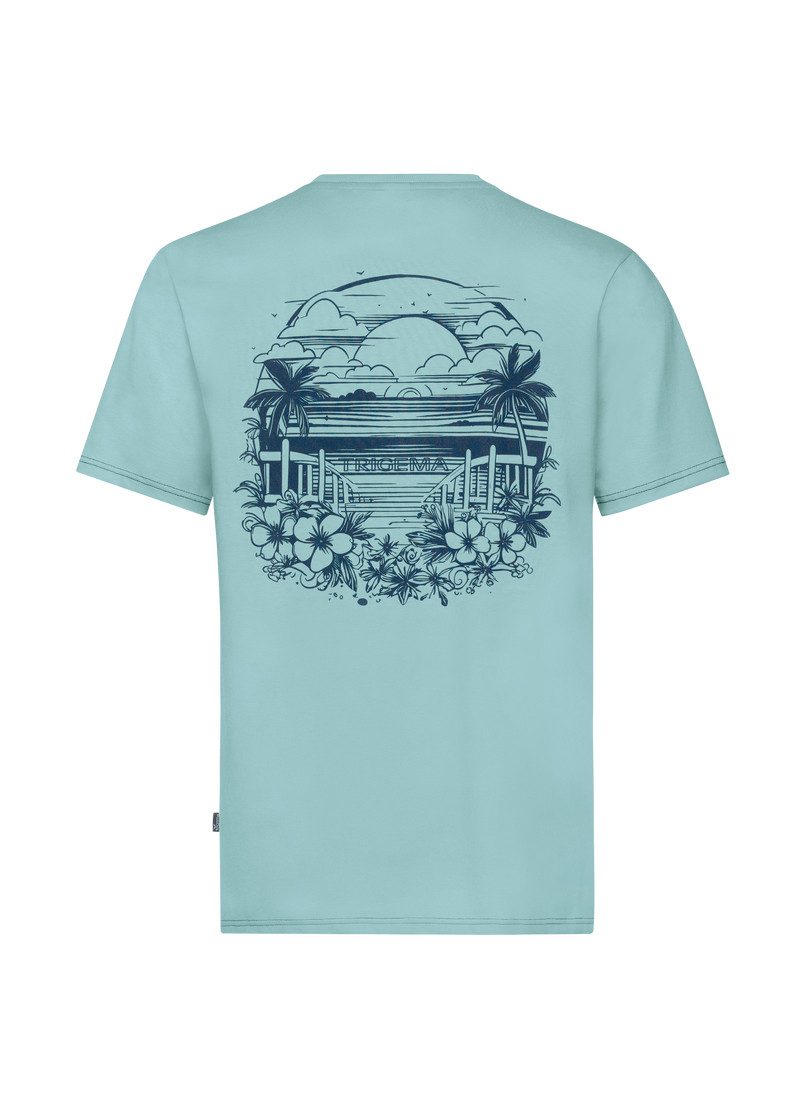 Trigema T-shirt TRIGEMA T-shirt met grote achterkant-print (1-delig)