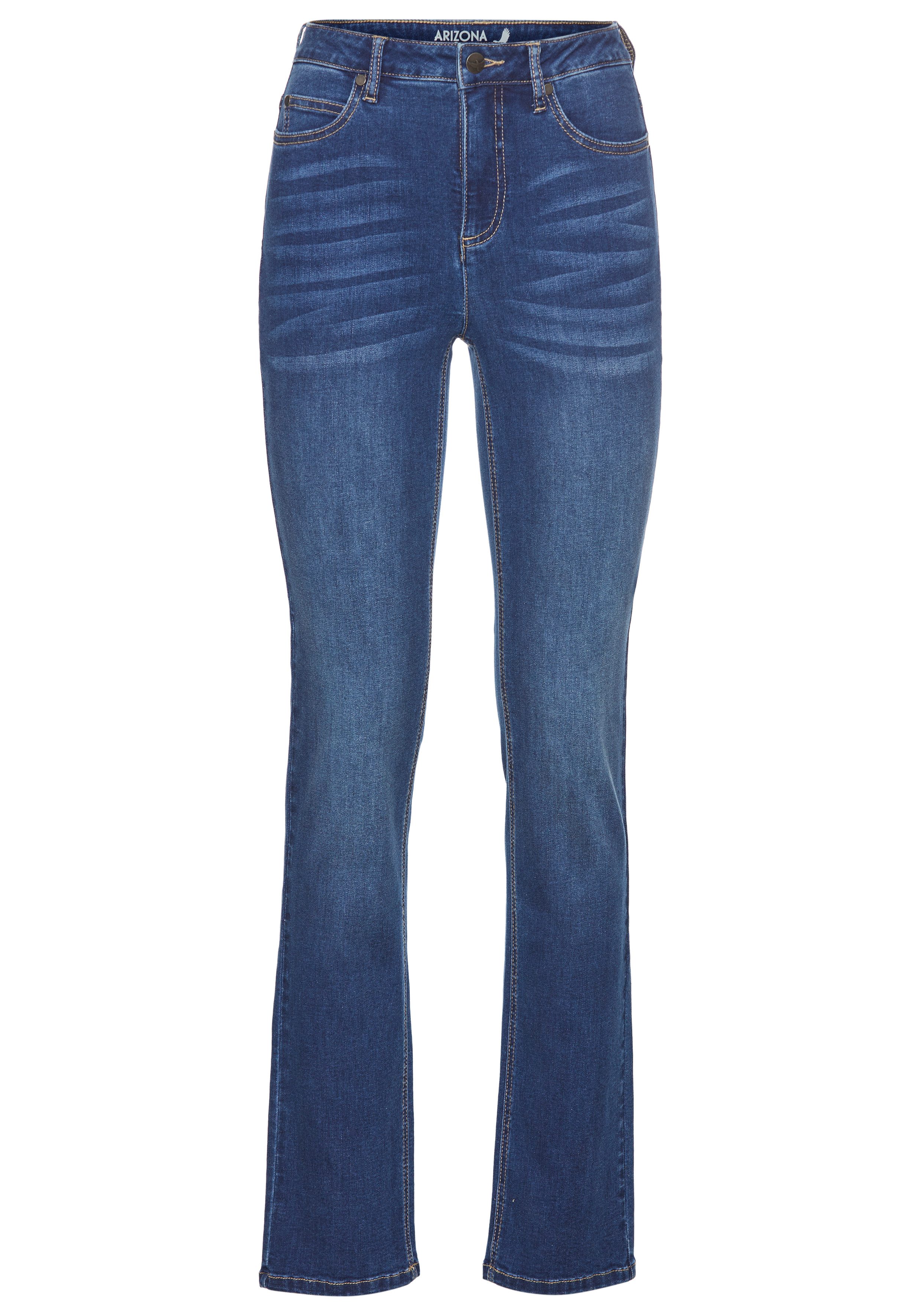 Arizona Straight jeans Ultra Stretch normale pasvorm comfort fit used-look-wassing