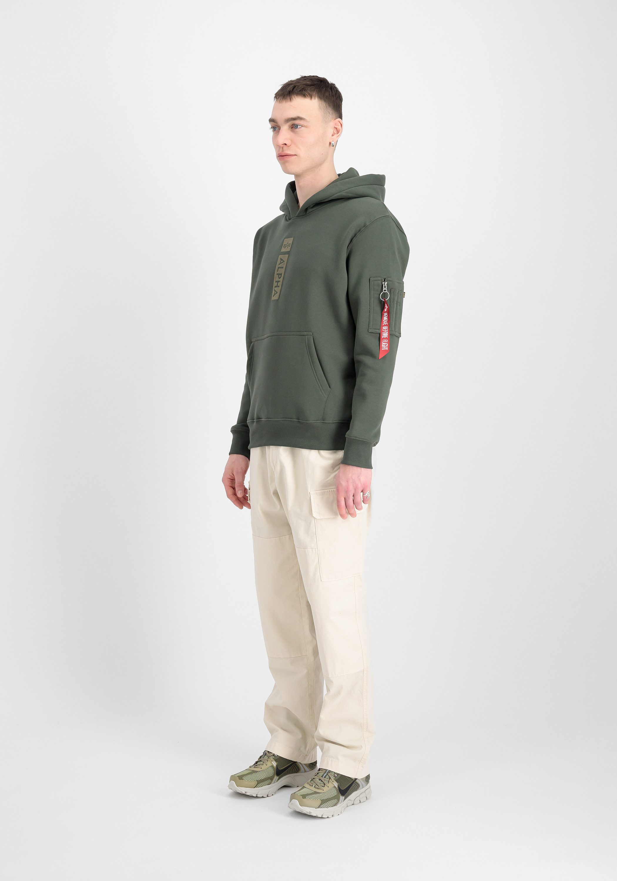 Alpha Industries Hoodie Men Hoodies Alpha Puff Print Hoodie