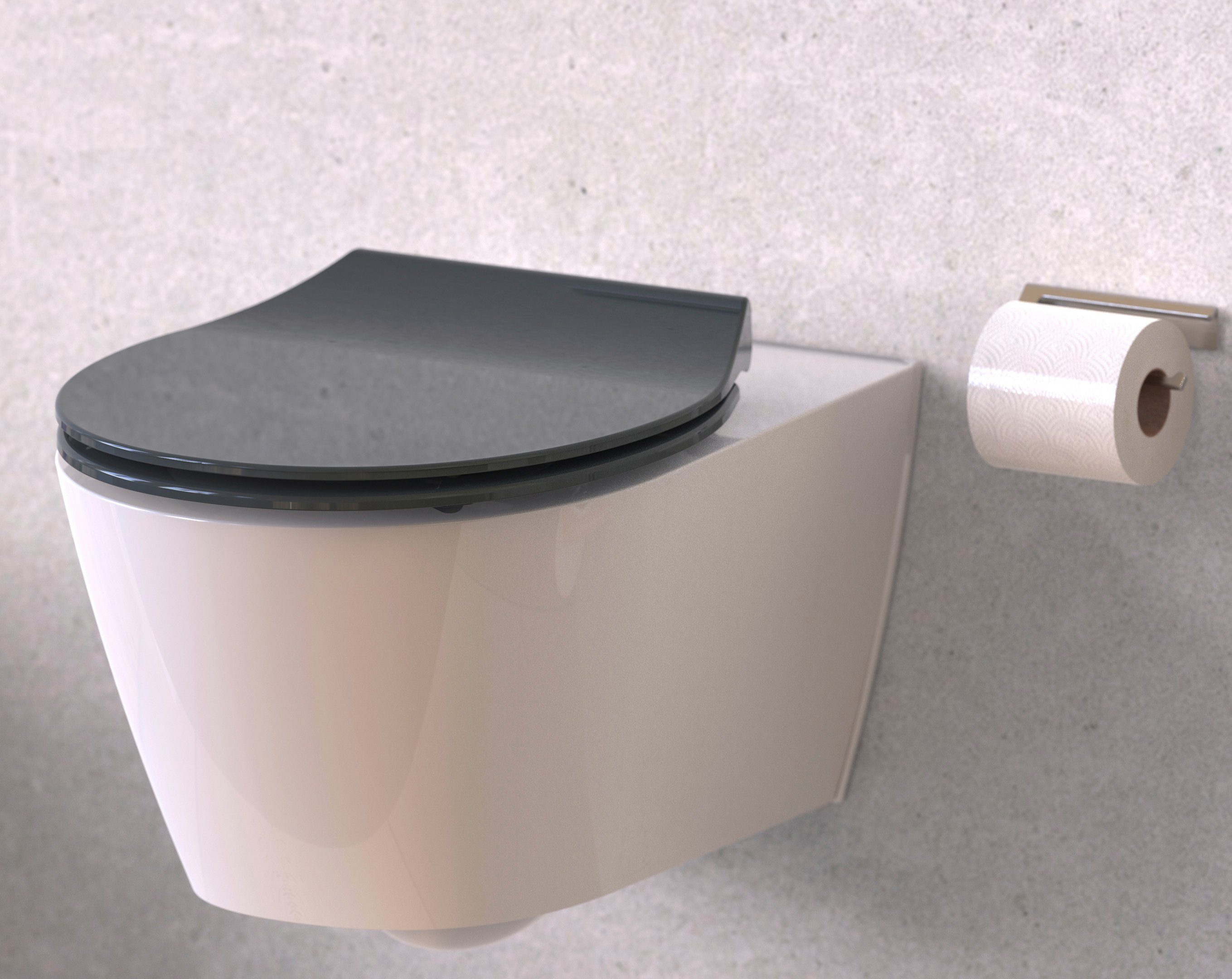 Schütte Toiletzitting SLIM Duroplast, softclosemechanisme, snelsluiting, bijzonder plat model