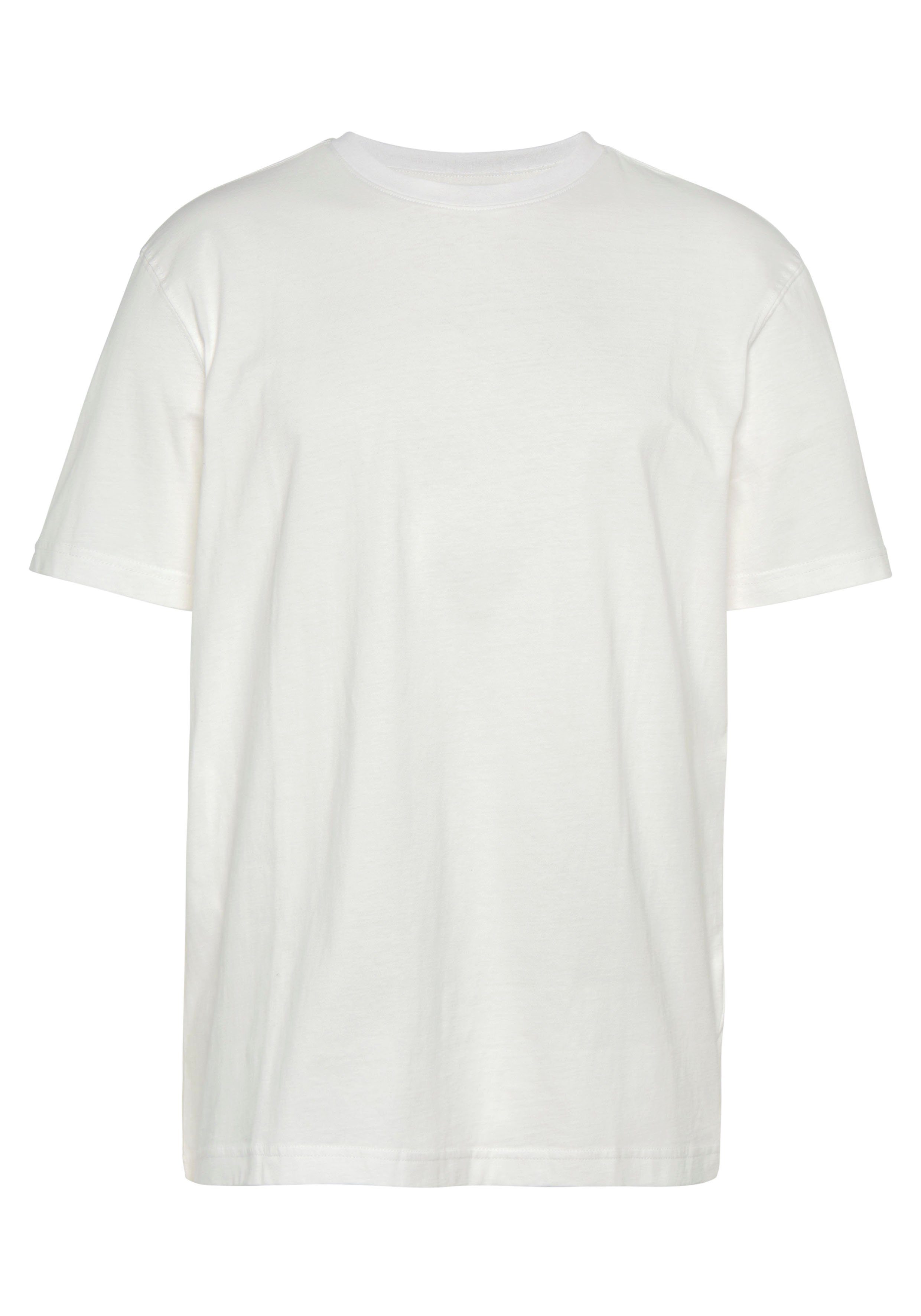 Man's World T-shirt Nieuwe kleuren! Korte mouw, effen kleur, ronde hals, van katoen(3-delig, Set van 3)