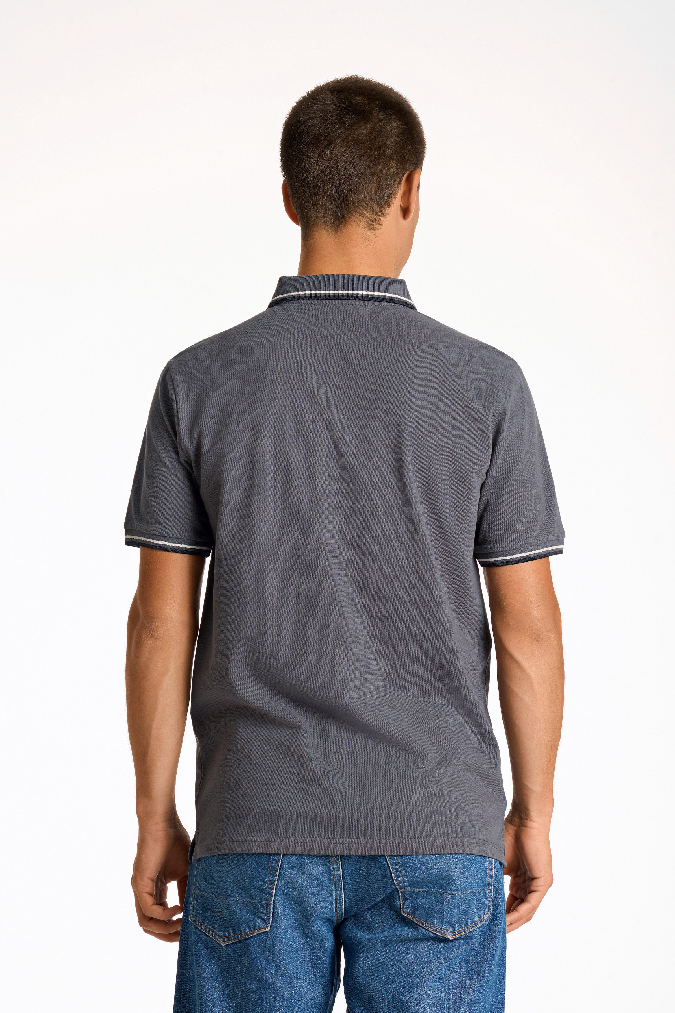 LINDBERGH Poloshirt met logo-borduursel en contrasterende boorden