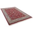 theko oosters tapijt benares isfahan zuivere wol, met de hand geknoopt, met franje, woonkamer rood