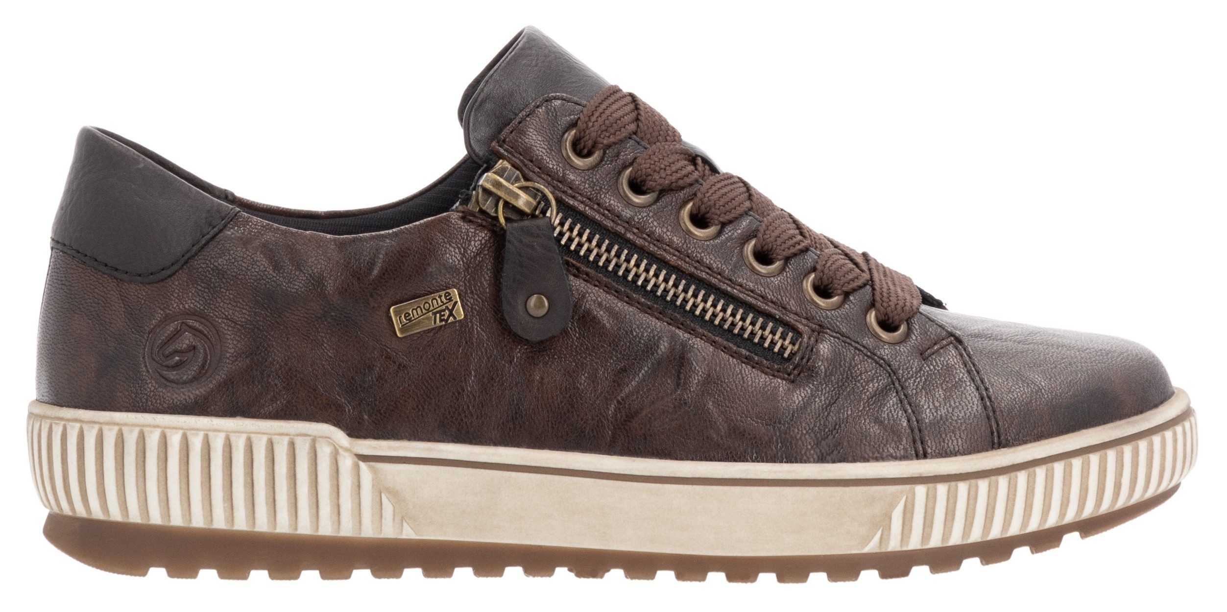 Remonte Plateausneakers vrijetijdsschoen, lage schoen, veterschoen met buitenrits