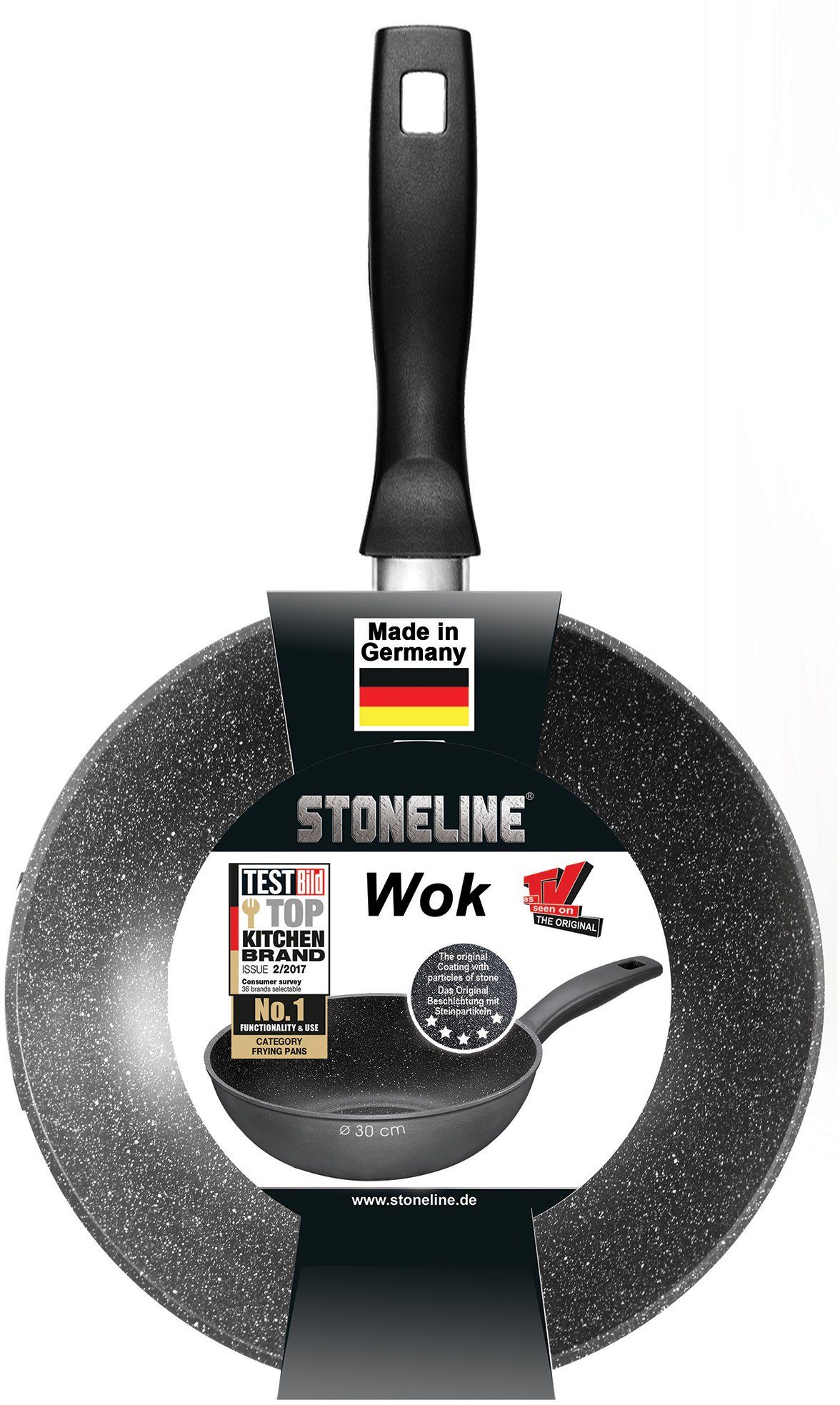 STONELINE Wok Ø 30 cm, inductie (1-delig)
