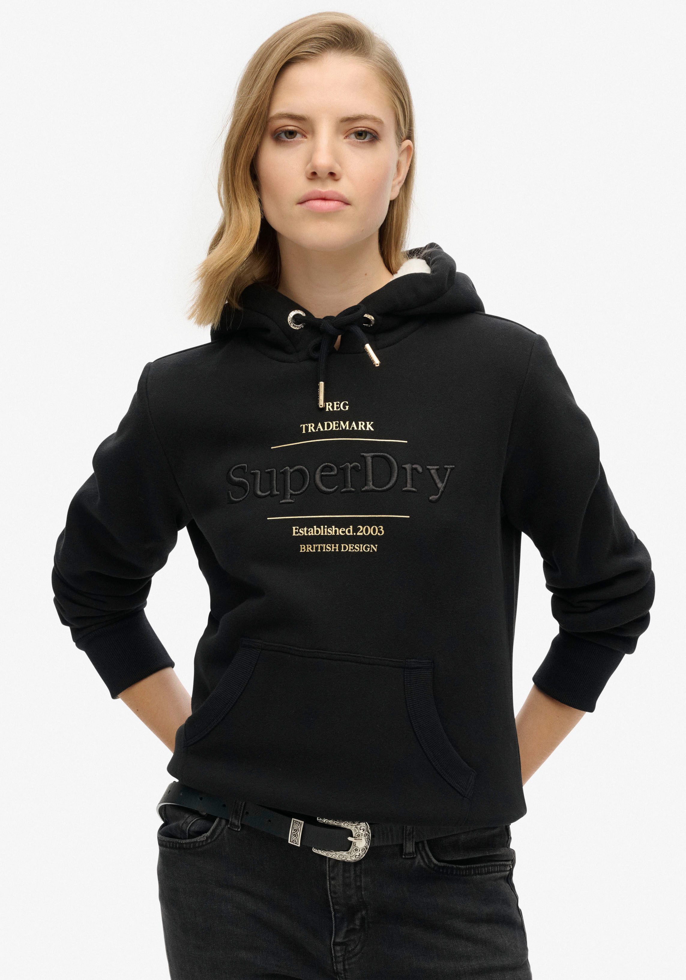 Superdry Hoodie Luxe Metallic Logo Hoodie