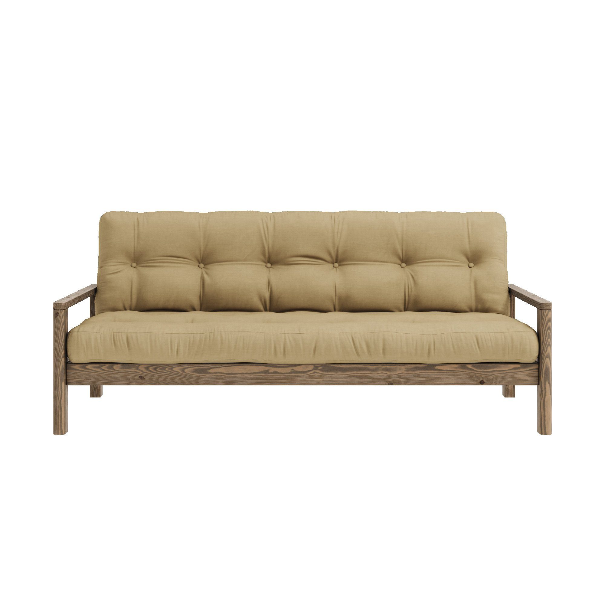 Karup Slaapbank Knob met futonmatras, verschillende kleuren, fsc-gecertificeerd, dennenhout bruin, slaapbanken