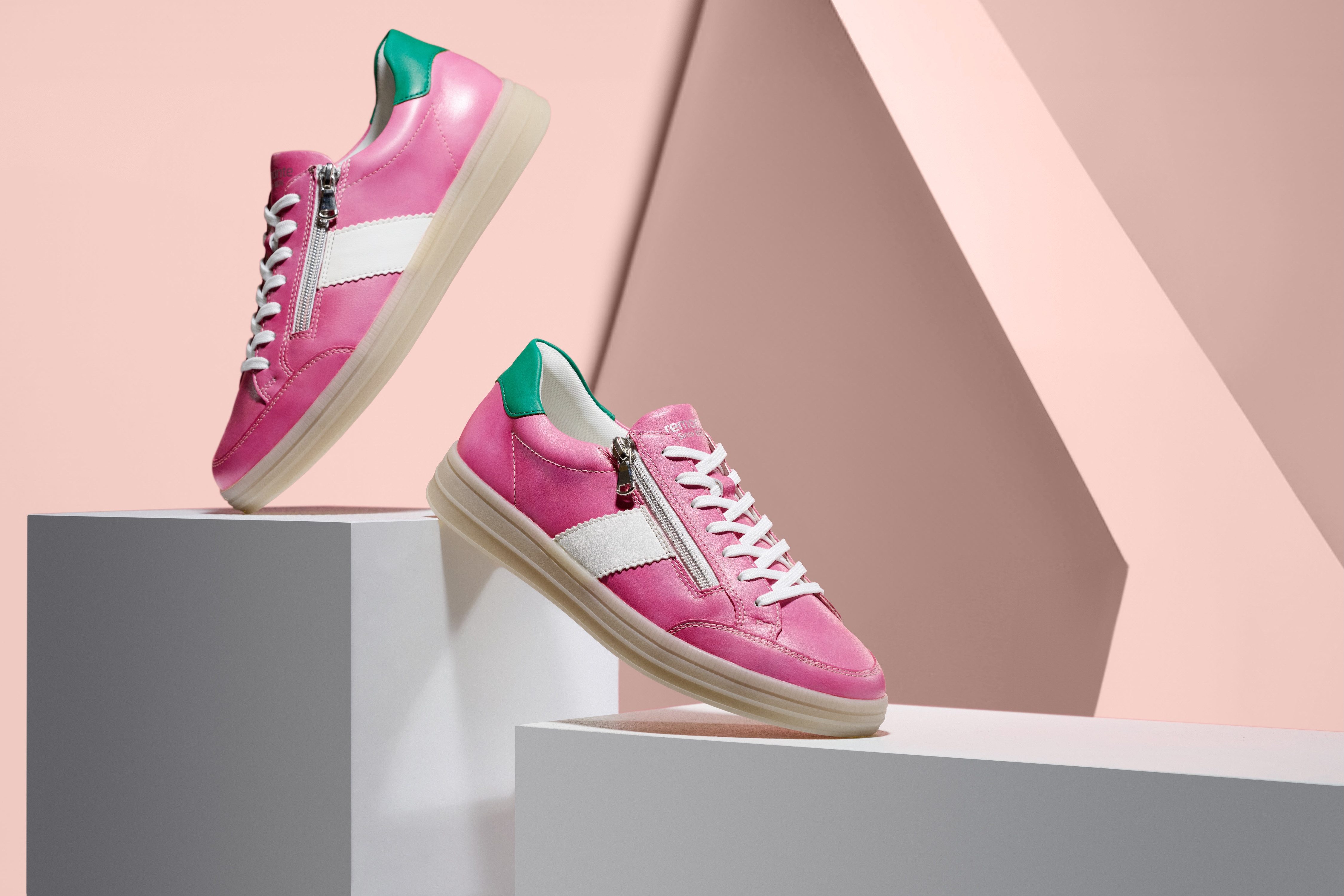 Remonte Plateausneakers Elisabeth Hurley-Collection , vrijetijdsschoen, lage schoen, veterschoen, met extra rits