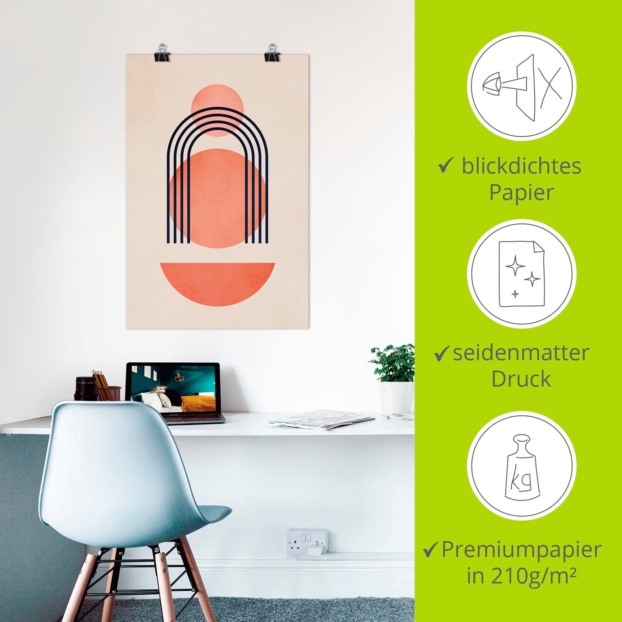 Artland Artprint Geometrica Nr. 7 als artprint van aluminium, artprint op linnen, poster, muursticker in verschillende maten
