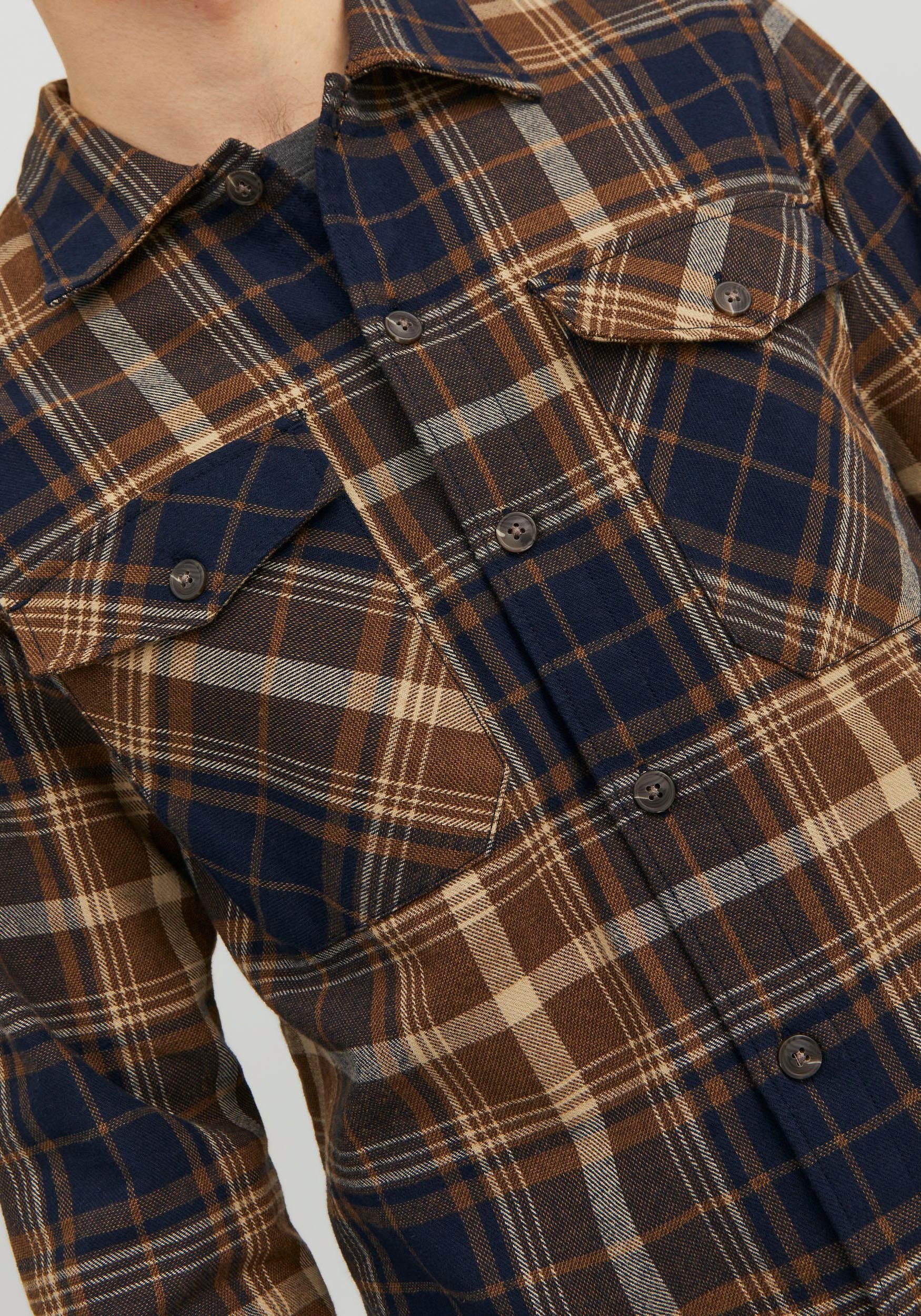 Jack & Jones Overhemd met lange mouwen JJEEDDIE OVERSHIRT LS NOOS