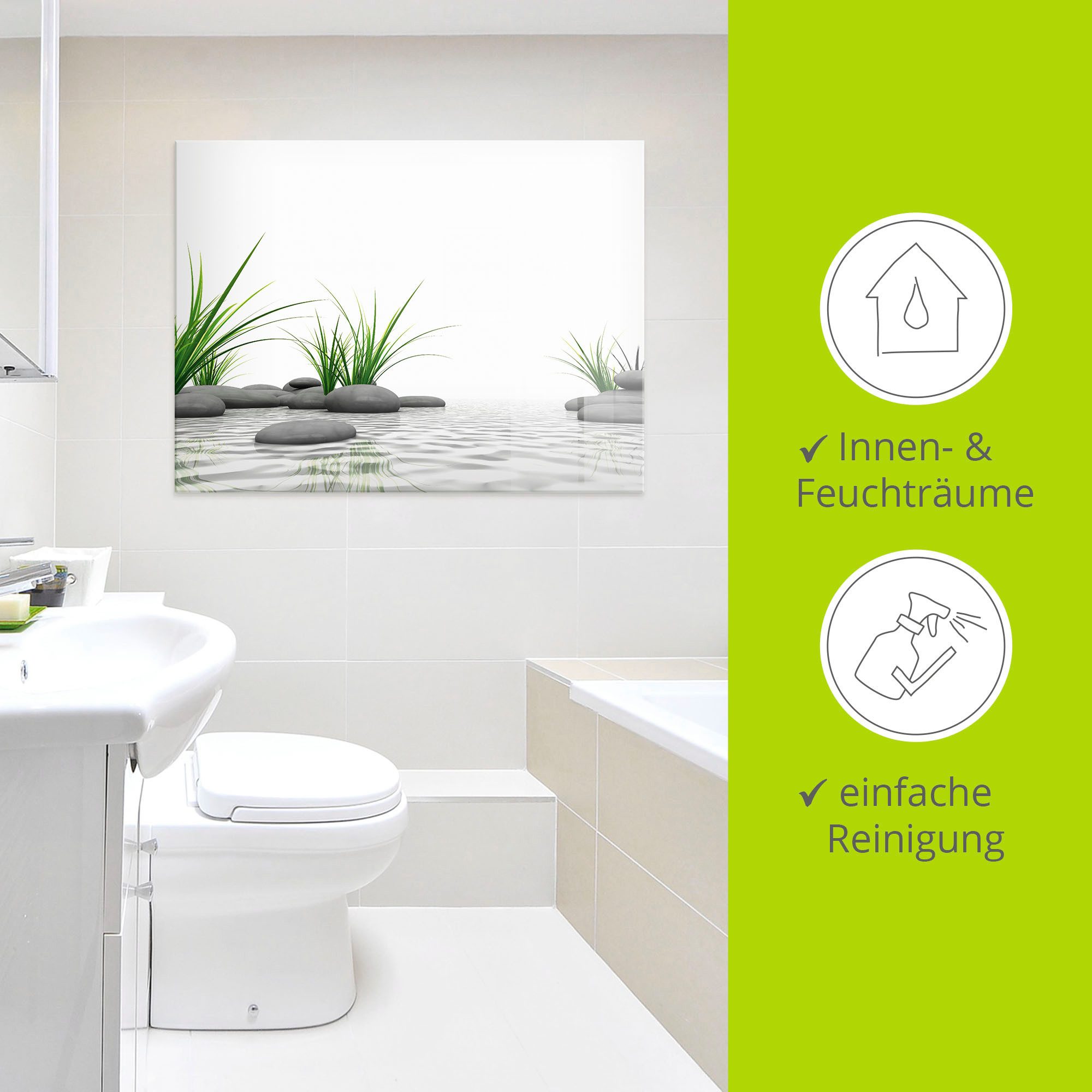 Artland Print op glas 3D stenen in verschillende maten