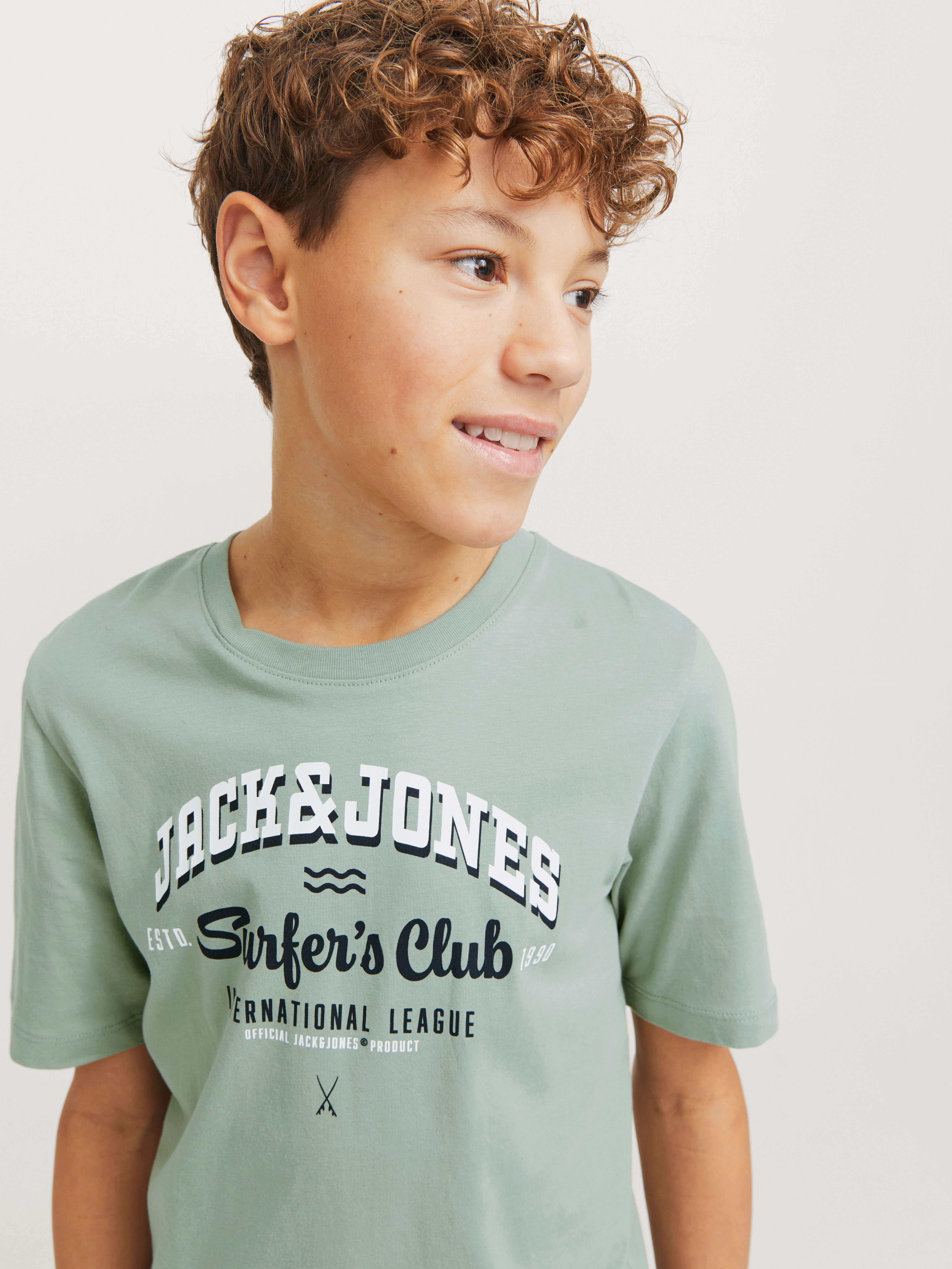 Jack & Jones Junior Shirt met ronde hals JJELOGO TEE SS O-NECK 2 COL S NOOS JNR