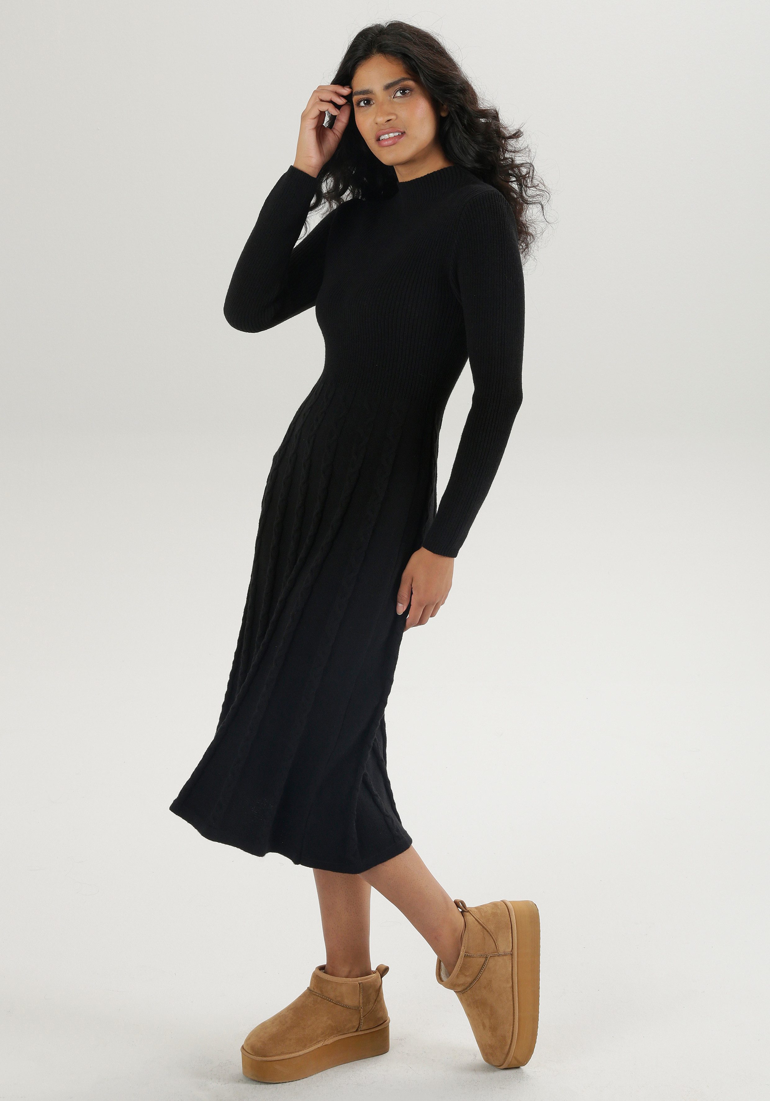 Aniston SELECTED Gebreide jurk met kabelmotief