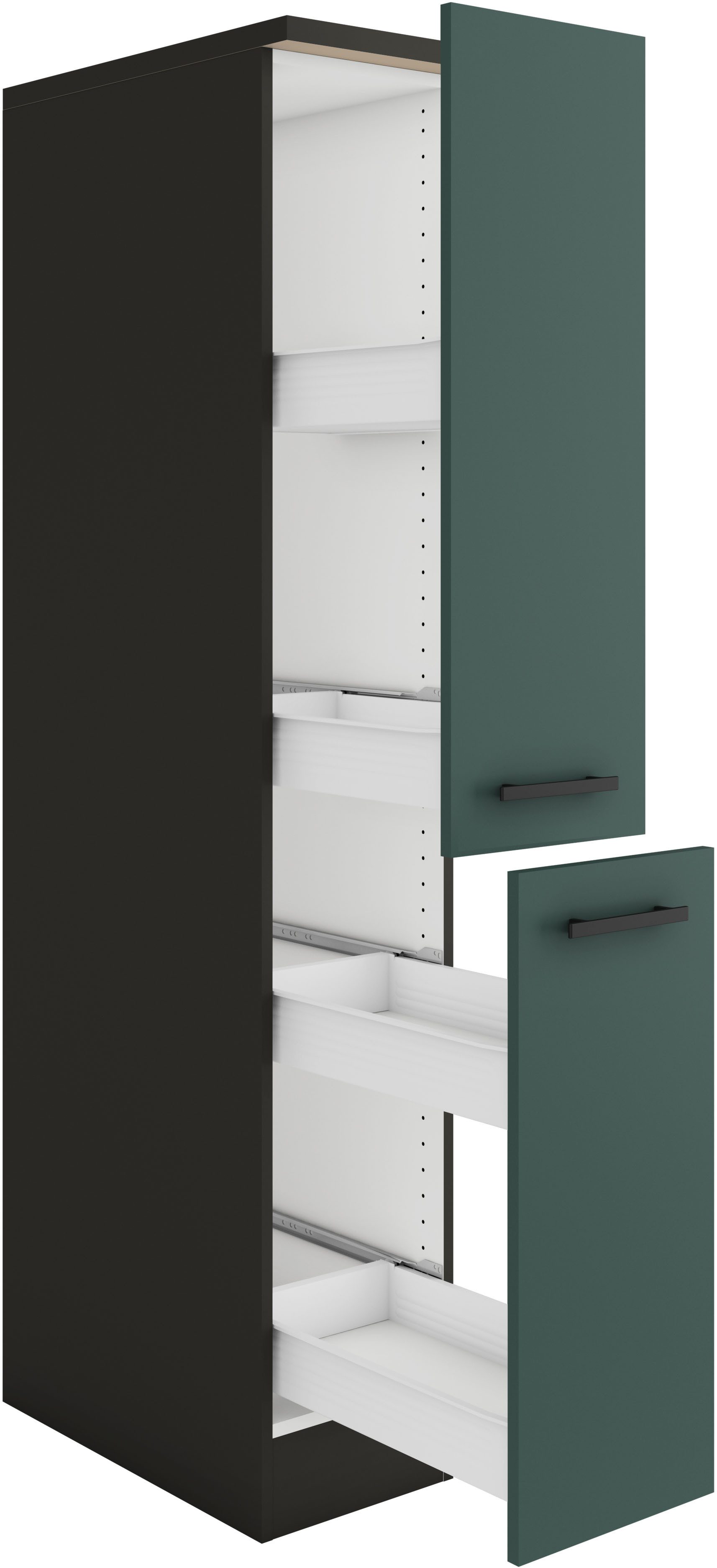 OPTIFIT Apothekerskast Palma Breedte 30 cm, hoogte 174,4 cm, 2 uittrekken, 5 planken