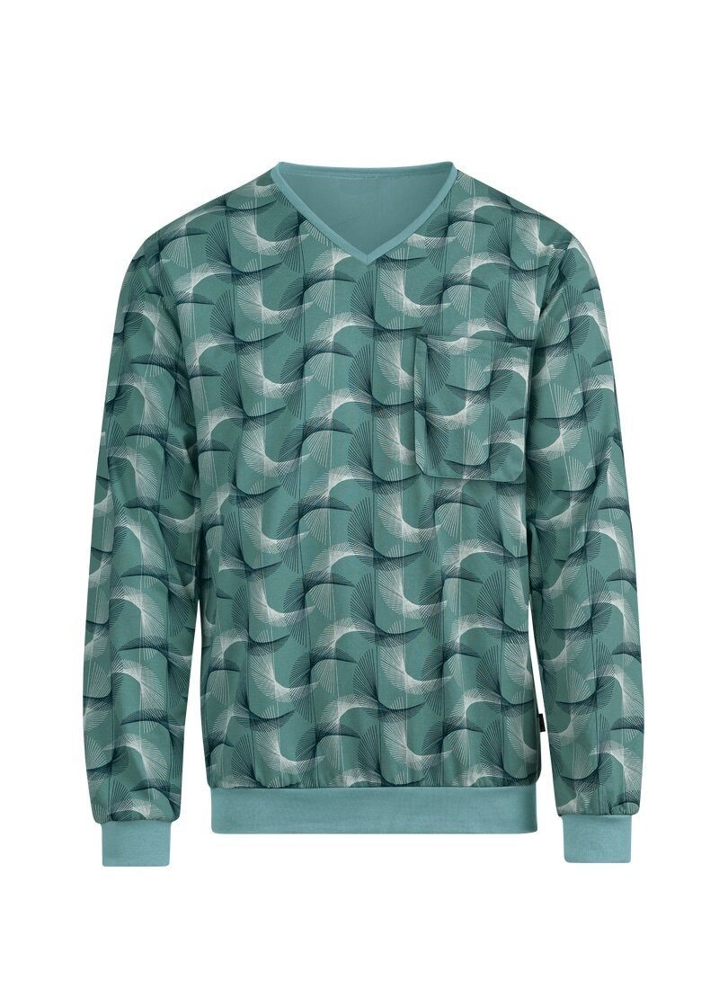 Trigema Pyjama top langarm met all-over print (1-delig)