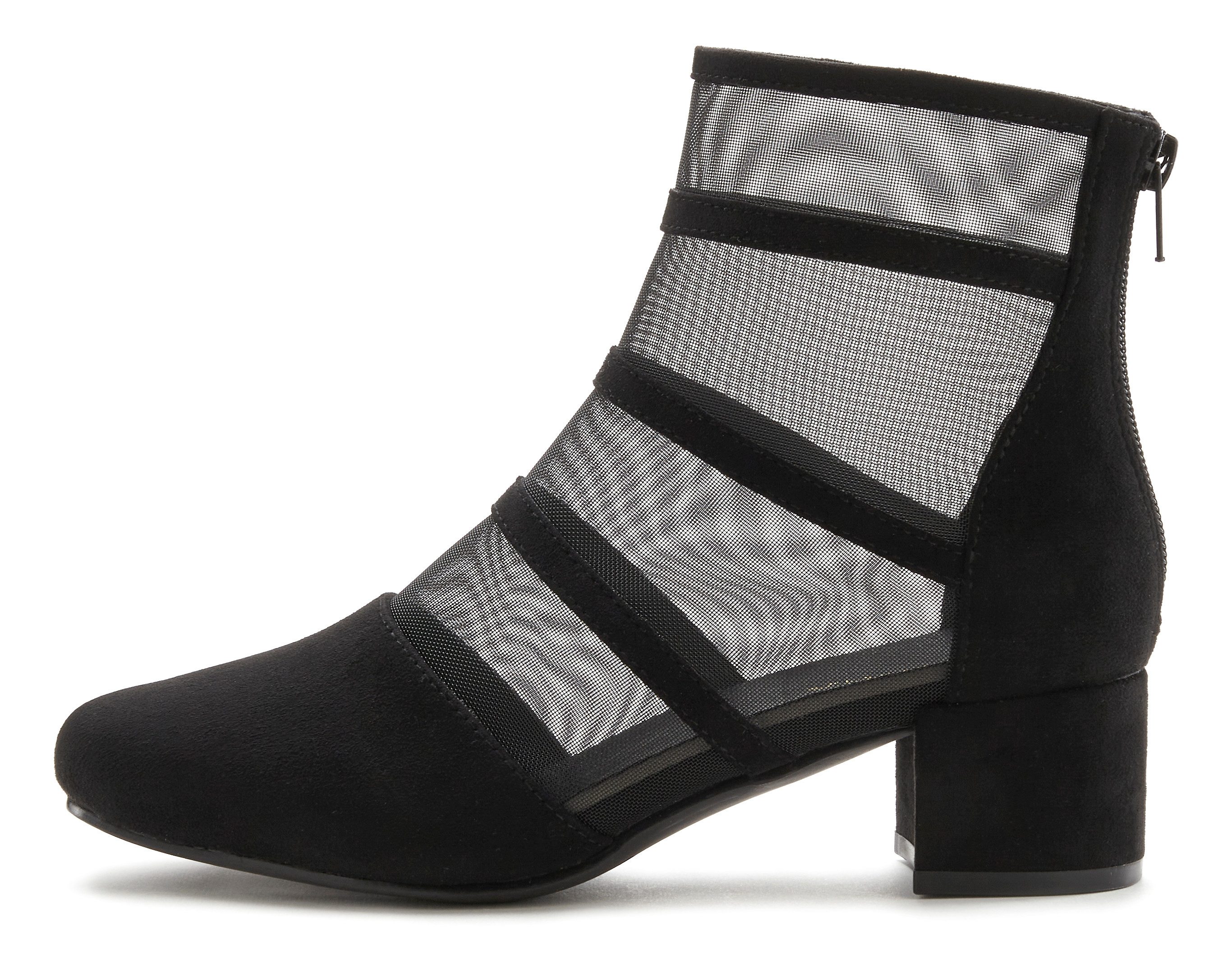 Lascana Laarsjes Ankle boots, laarzen met modieuze mesh-inzetten vegan