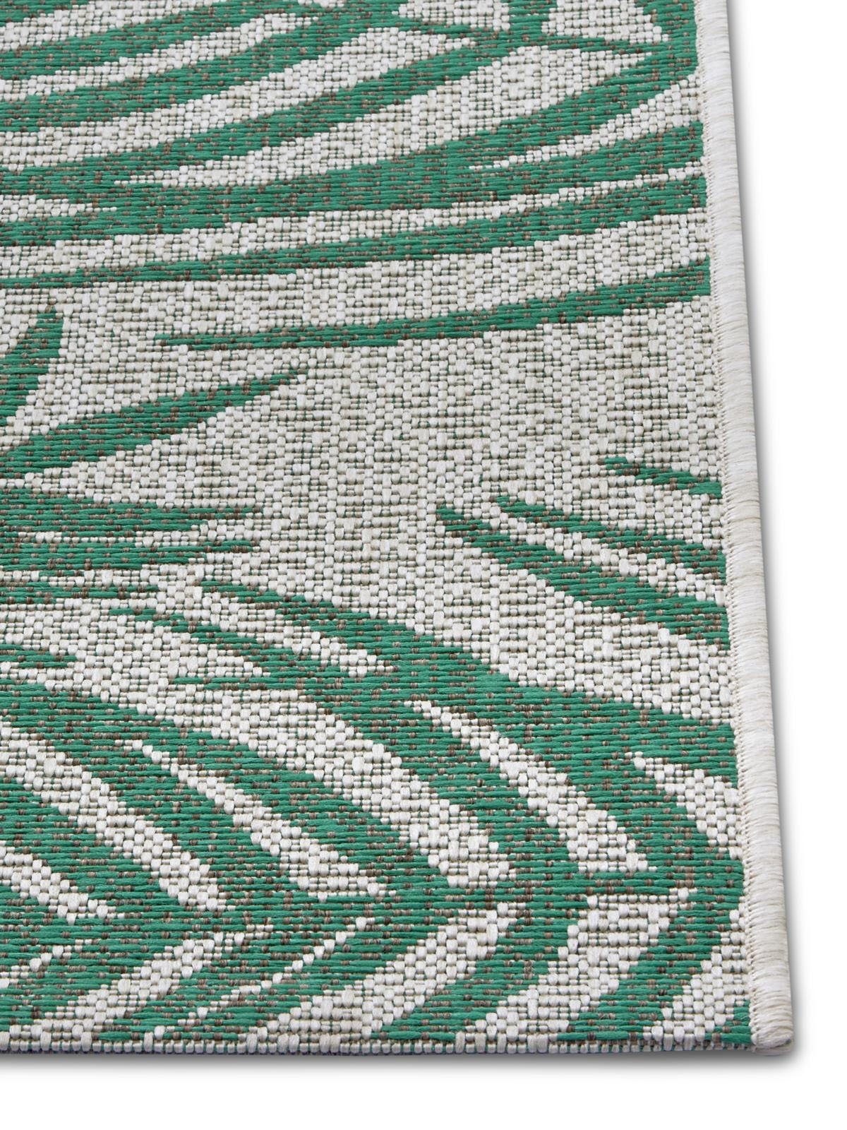 NORTHRUGS Vloerkleed Palmera Platweefsel gebloemd design, afgehecht, robuust, gemakkelijk in onderhoud