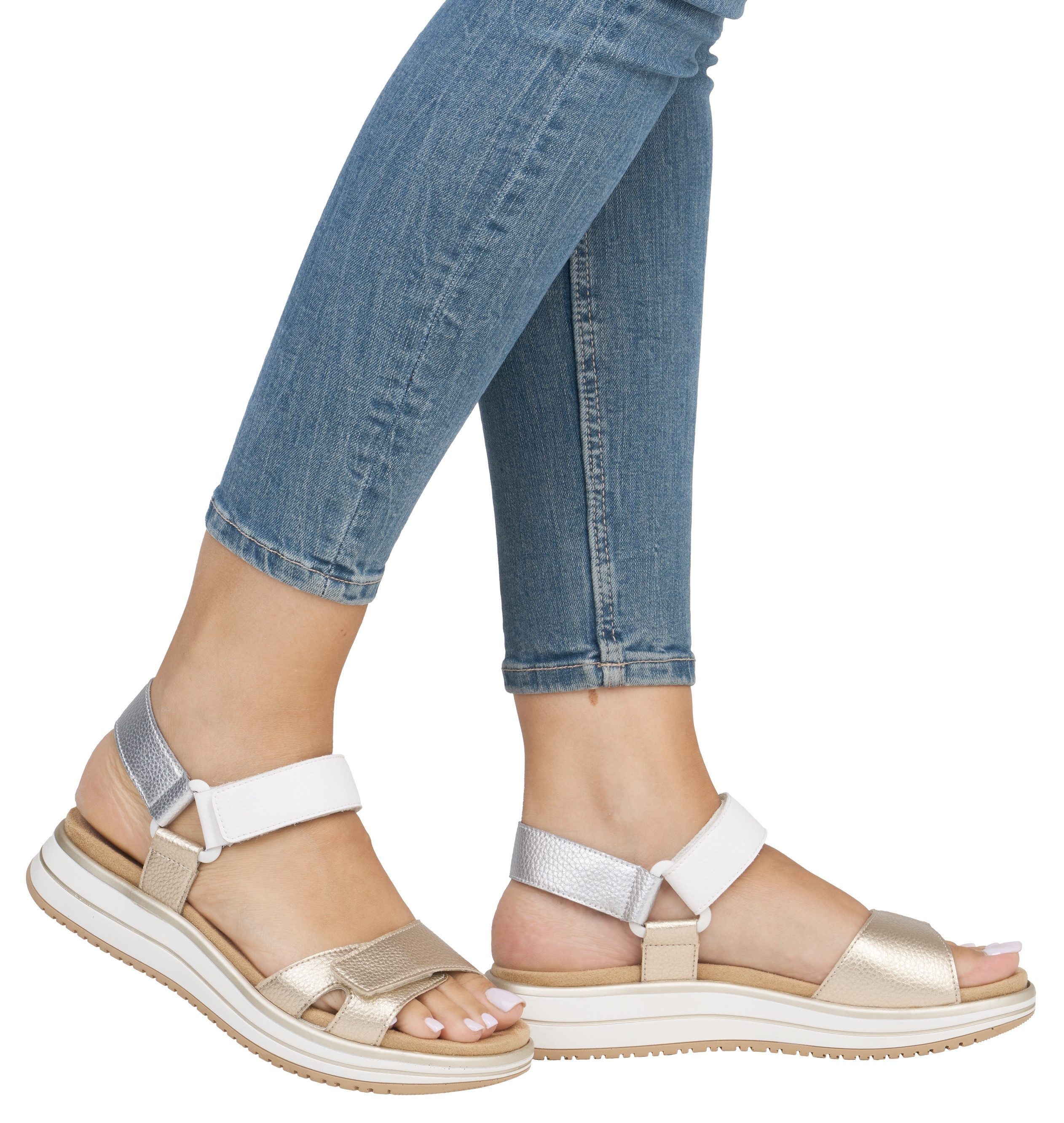 Remonte Sandalen Elisabeth Hurley-Collection , sleehak, klittenbandschoen, sandaal met plateauschoen