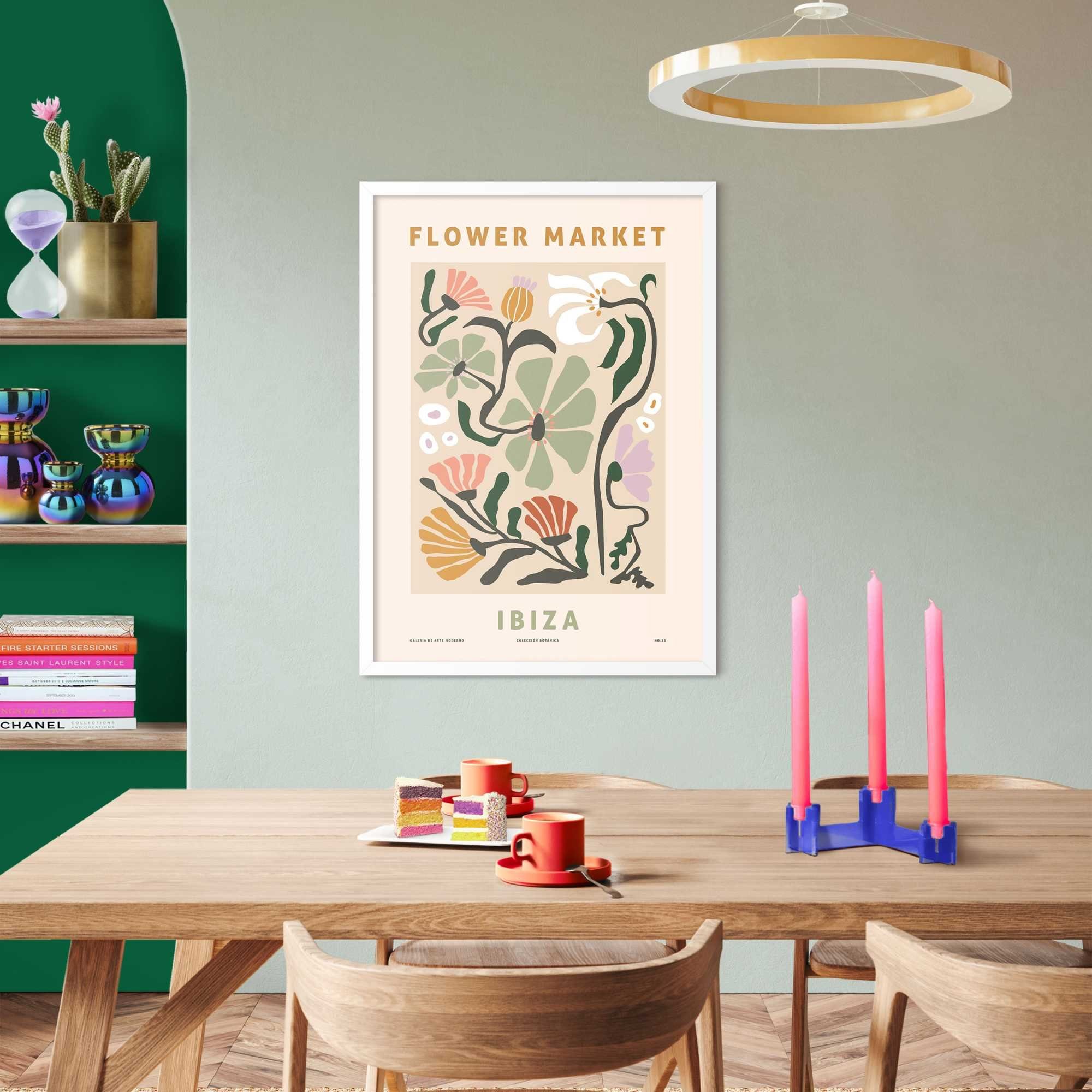Reinders! Artprint op linnen FLOWER MARKET