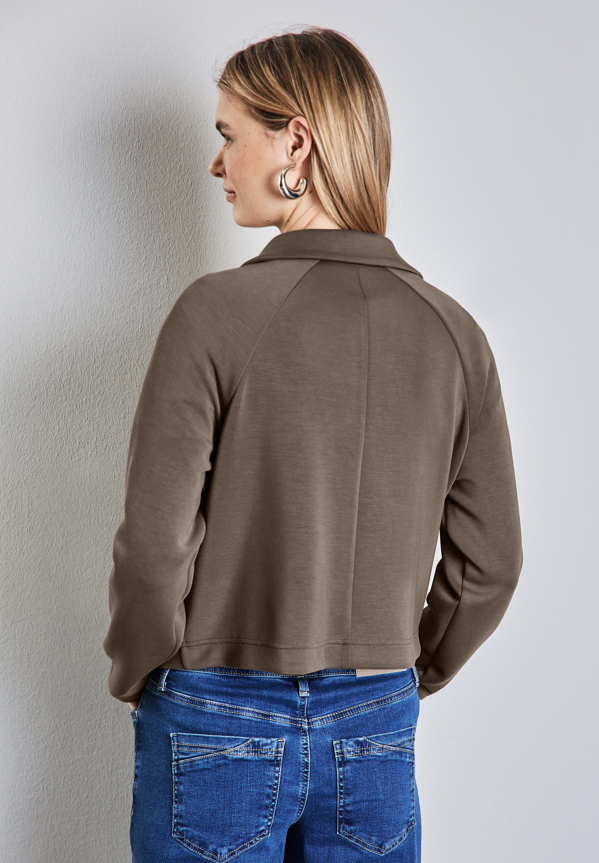 STREET ONE Sweatvest in silk-look