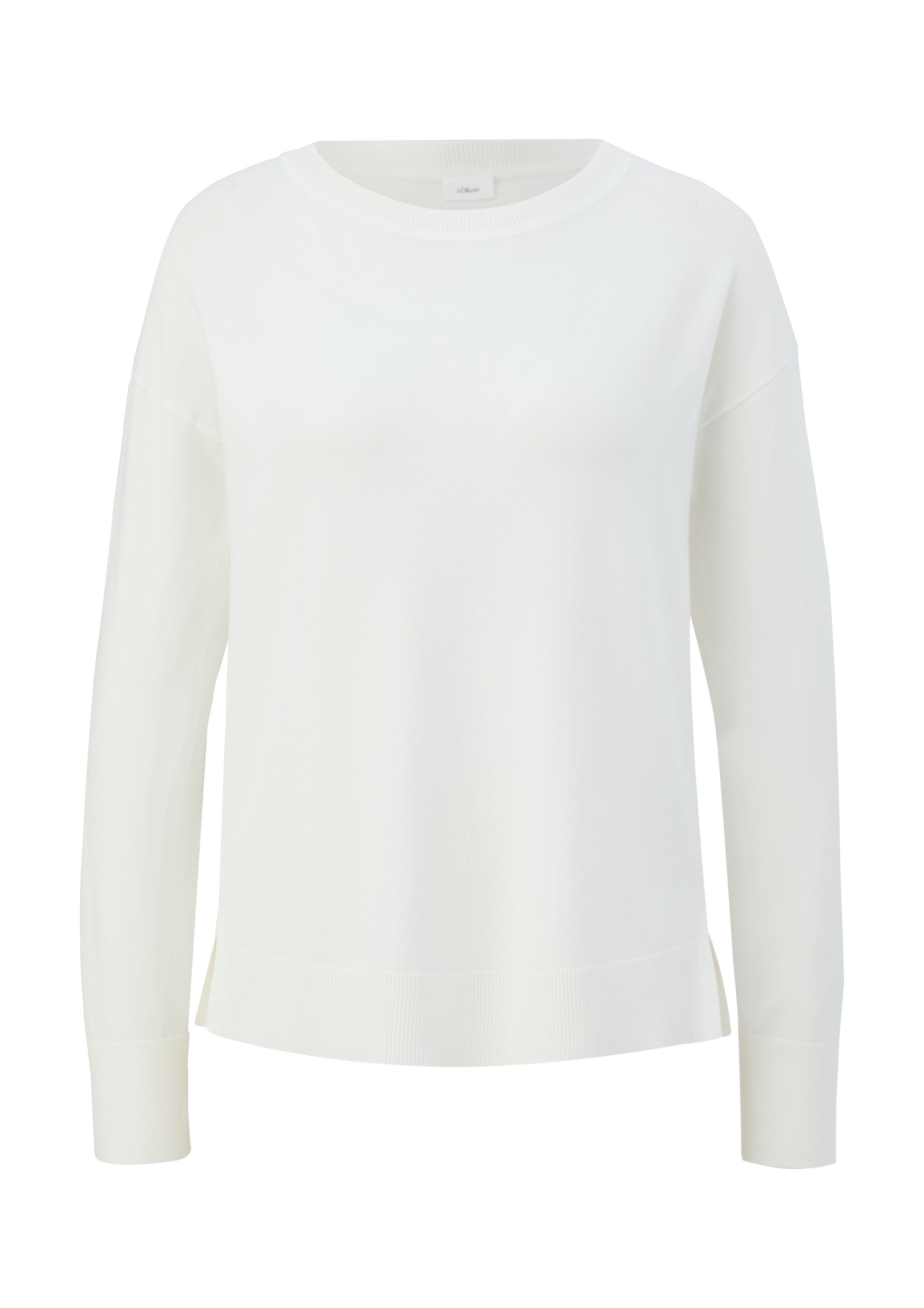s.Oliver BLACK LABEL Lange trui met drop-shoulder look