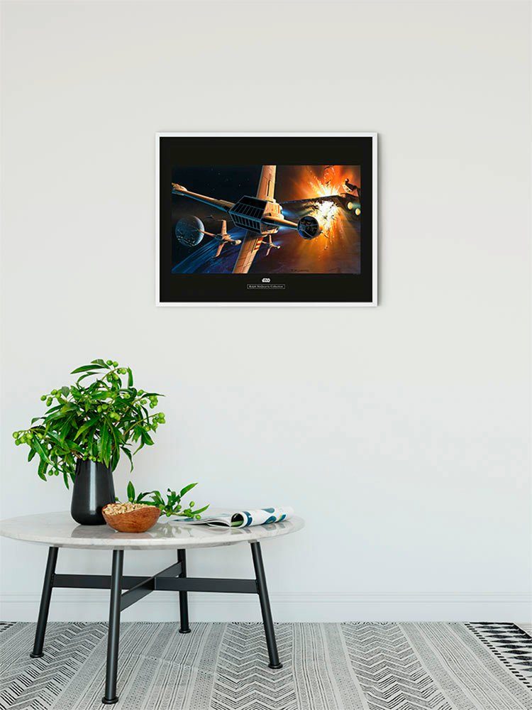 Komar Wanddecoratie Star Wars Classic RMQ Endor omloopbaan was Wanddecoratie voor de kinderkamer - zonder lijst (1 stuk)