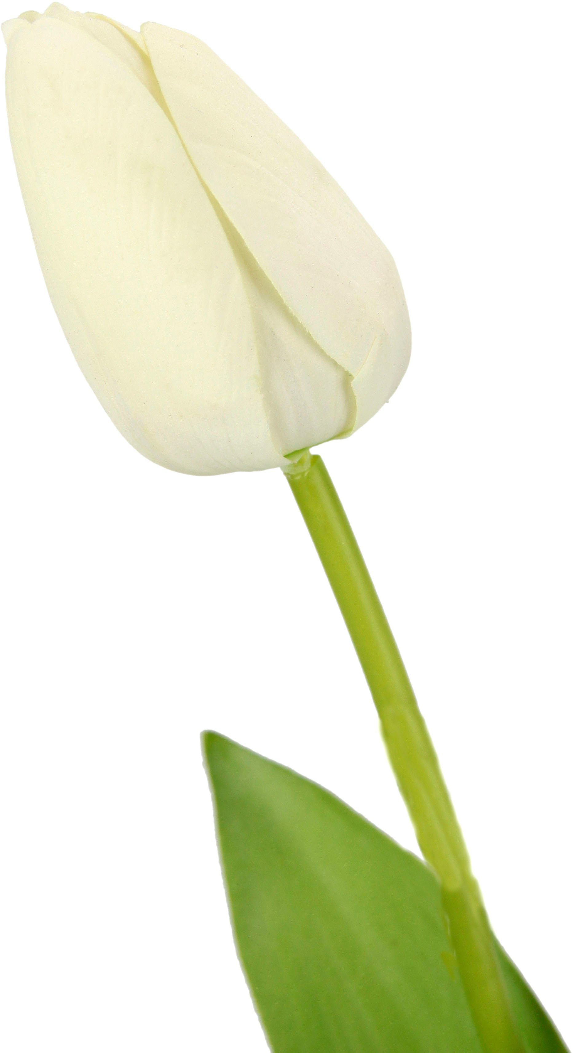 I.GE.A. Kunstbloem Real Touch Tulpen set van 5 kunst-tulpenknoppen kunstbloemen snijbloem (5 stuks)