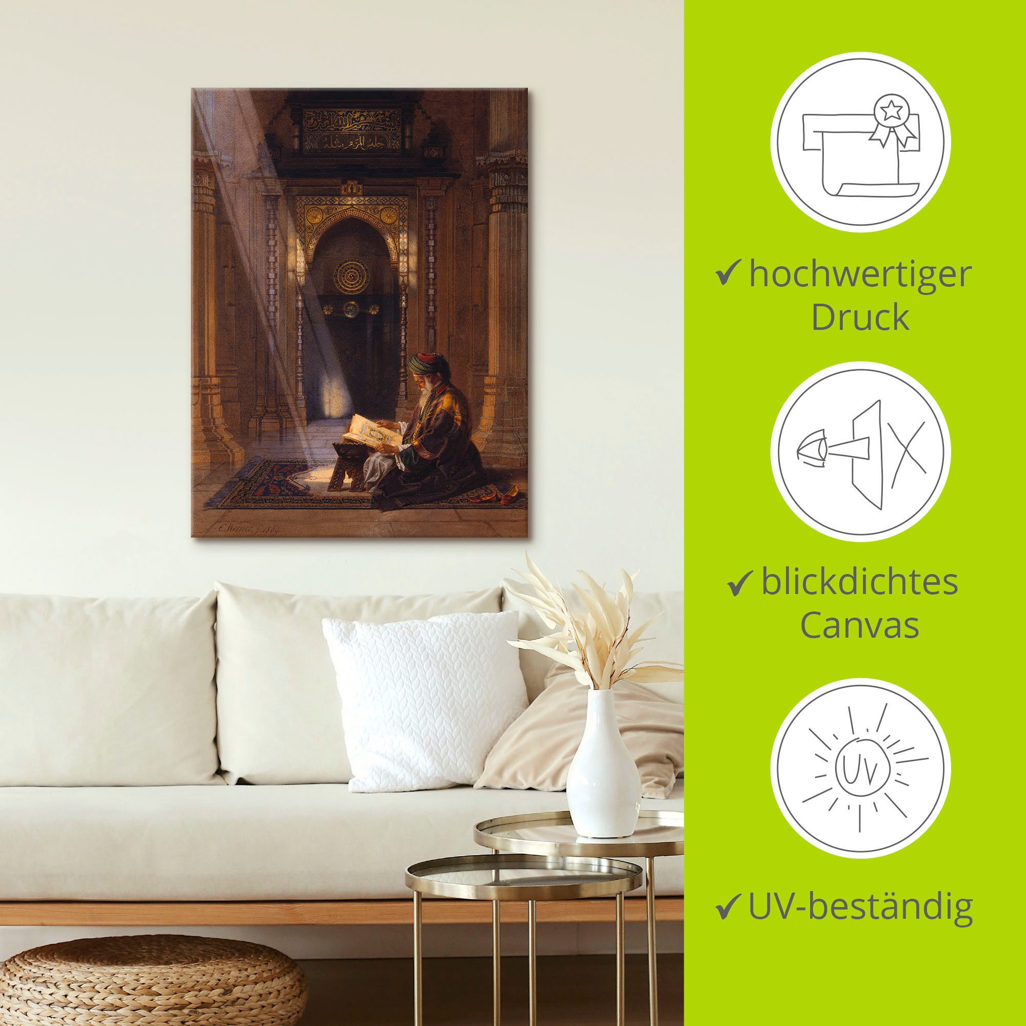 Artland Artprint In de moskee. als artprint op linnen, poster, muursticker in verschillende maten