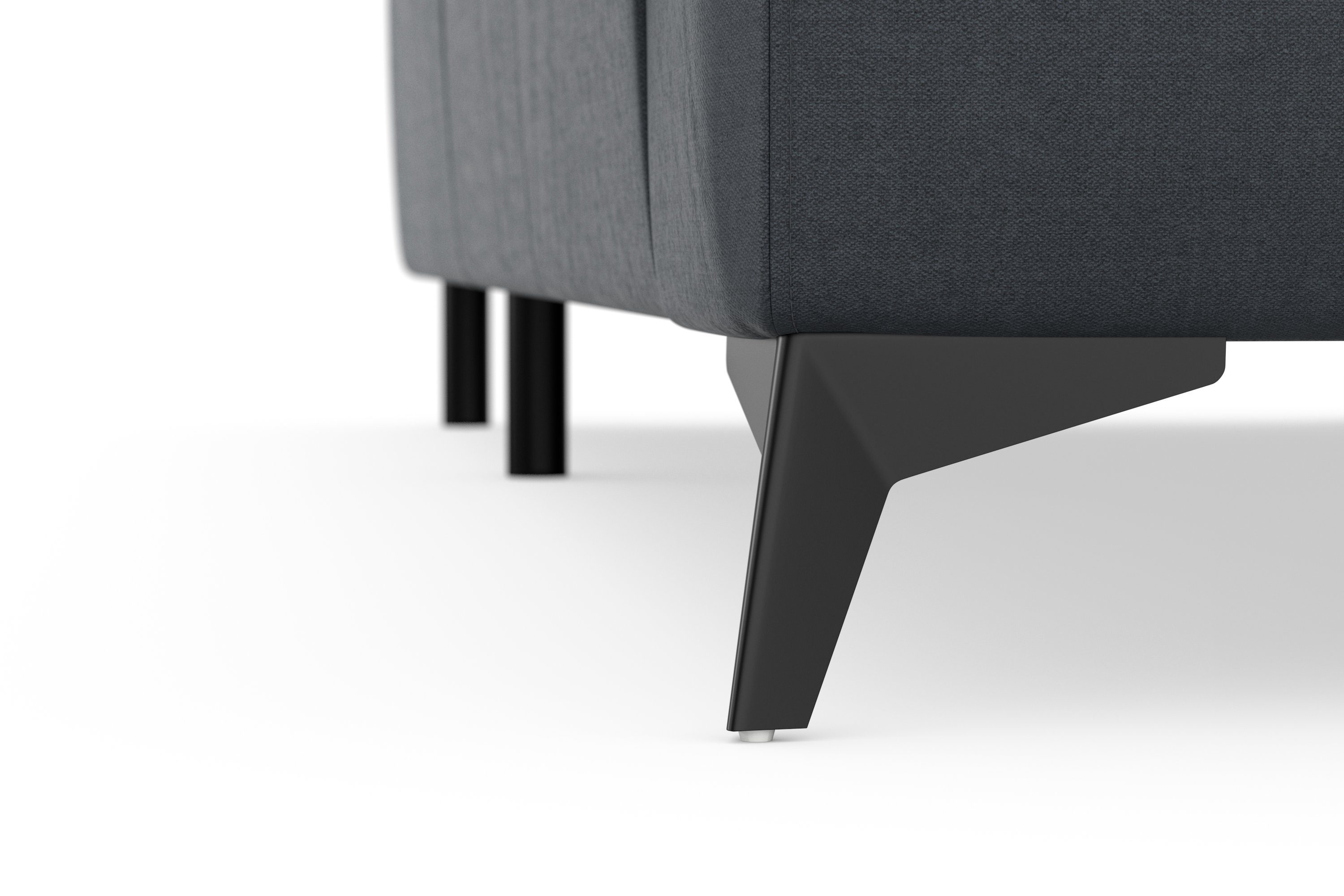 sit&more Hoekbank Sinatra L-vorm optioneel met verstelbare hoofdsteun en armleuning, metalen poten