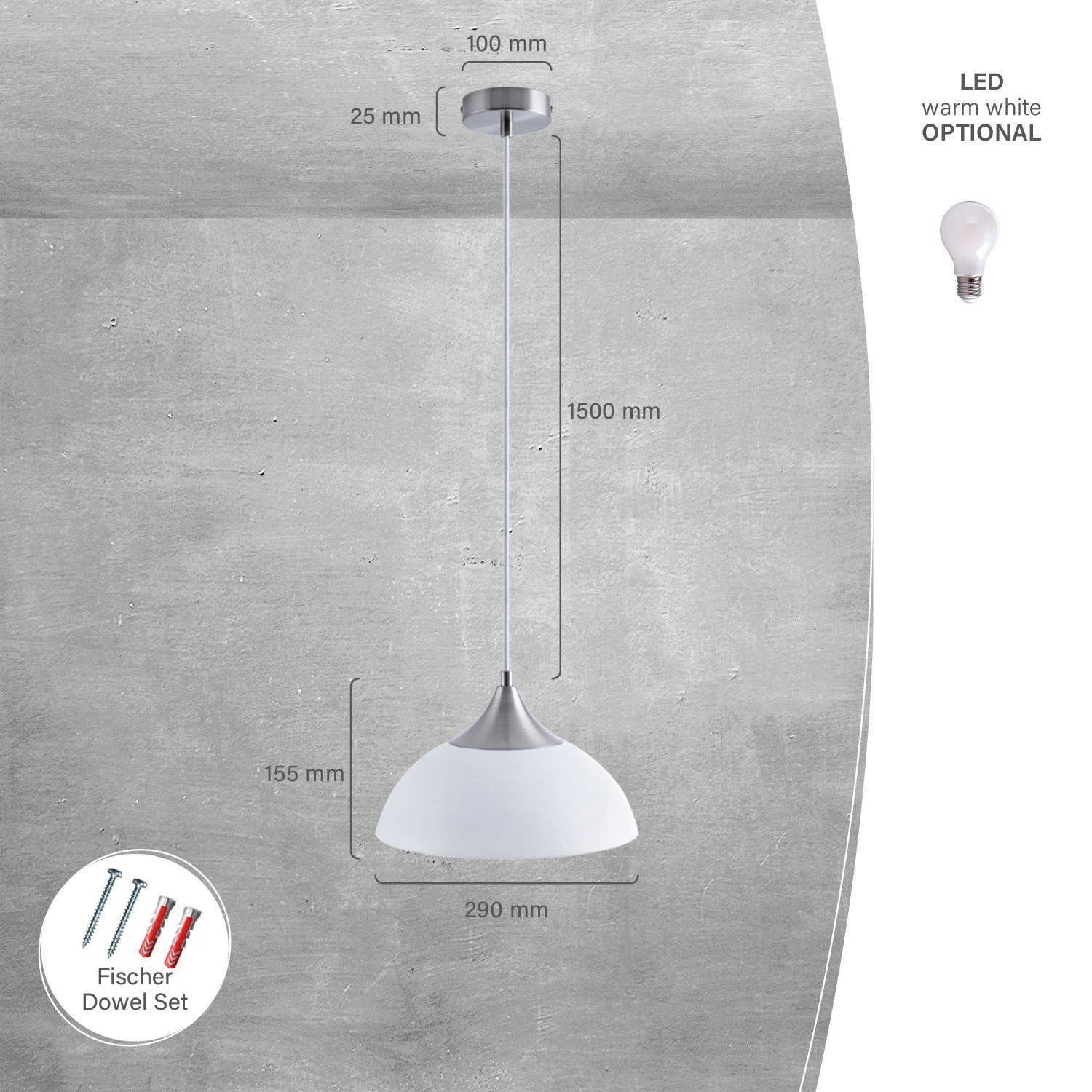 Paco Home Hanglamp JIN Hanglamp eetkamer Eettafellamp 1,5m textielen kabel in te korten E27