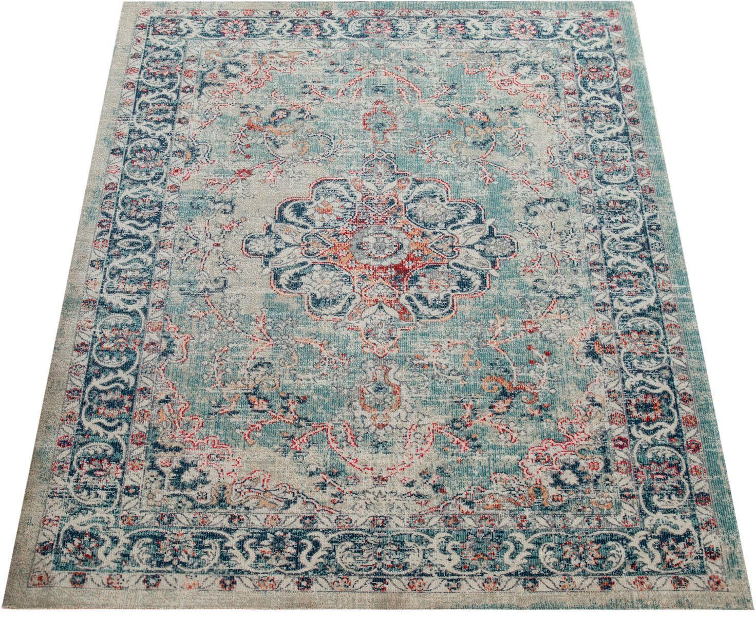 Paco Home Vloerkleed Mabella 491 Platweefsel, oriënt-look, vintage-design, geschikt voor binnen en buiten