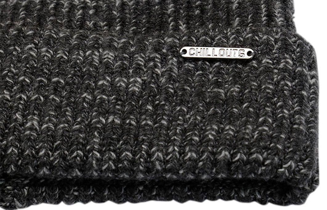chillouts Beanie Felix Hat in two-tone look met omslag